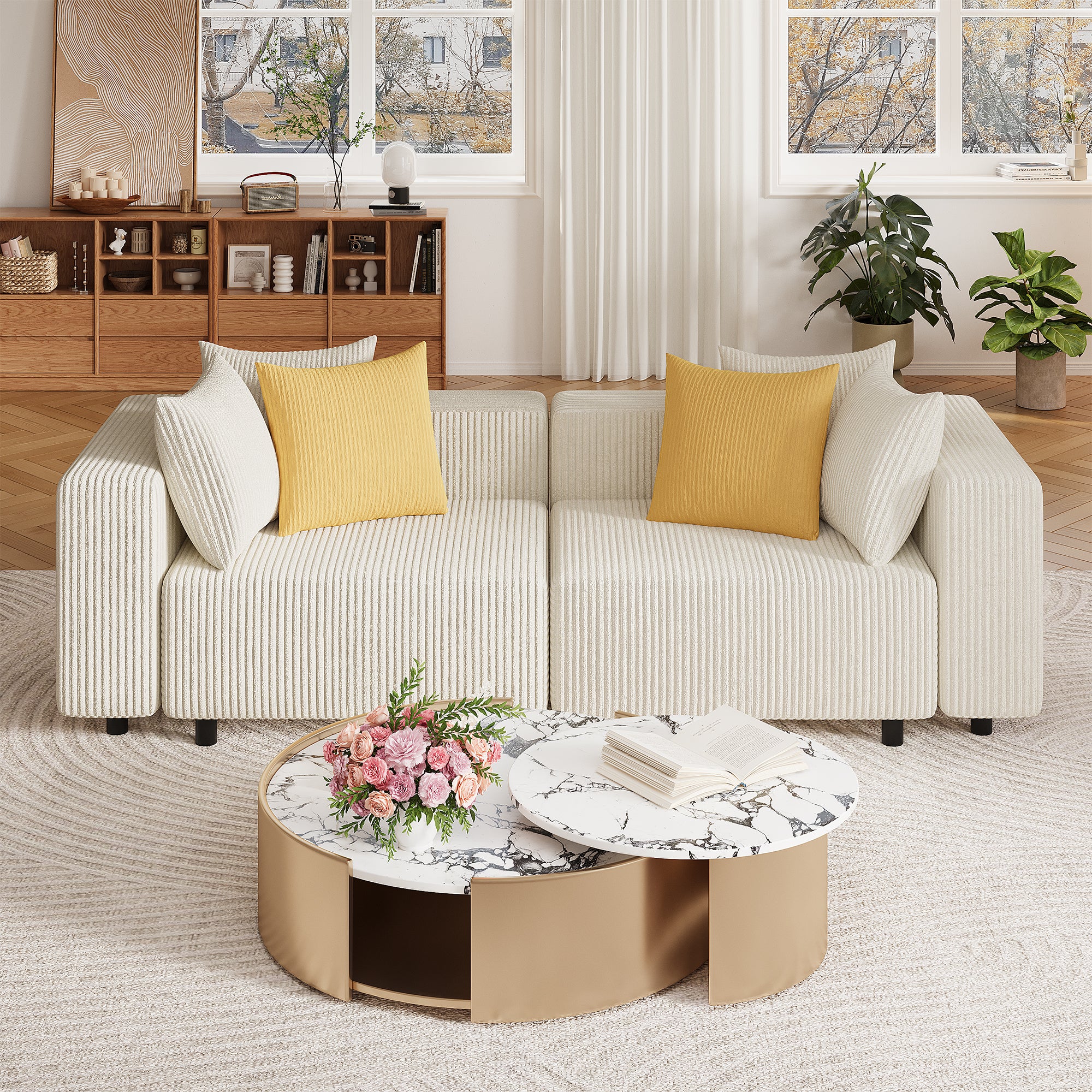 Advwin Boneless Cloud Modern Oversized Modular Sectional Sofa