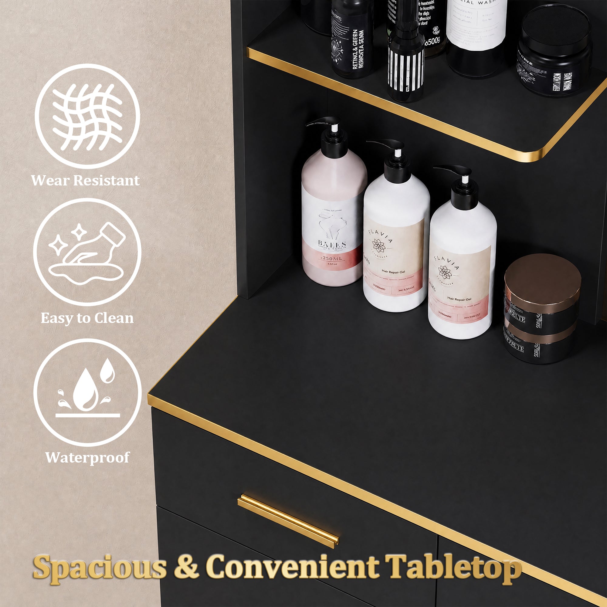 Advwin Professional Hair Salon Station w/Storage
