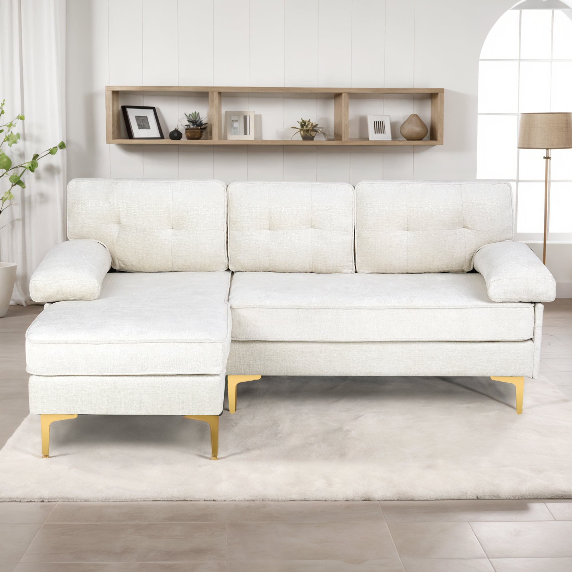 Advwin 3-Seater L-Shaped Sofa 82"