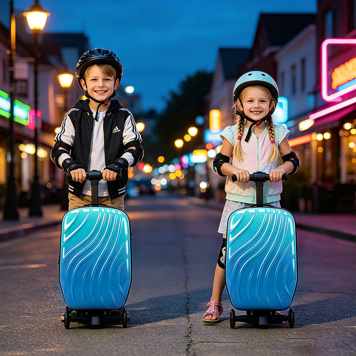 Advwin 4-in-1 Detachable Ride-On Suitcase for Kids