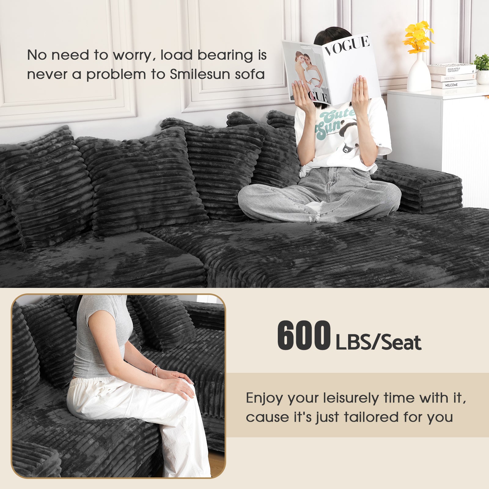 sofa with oversized chair​