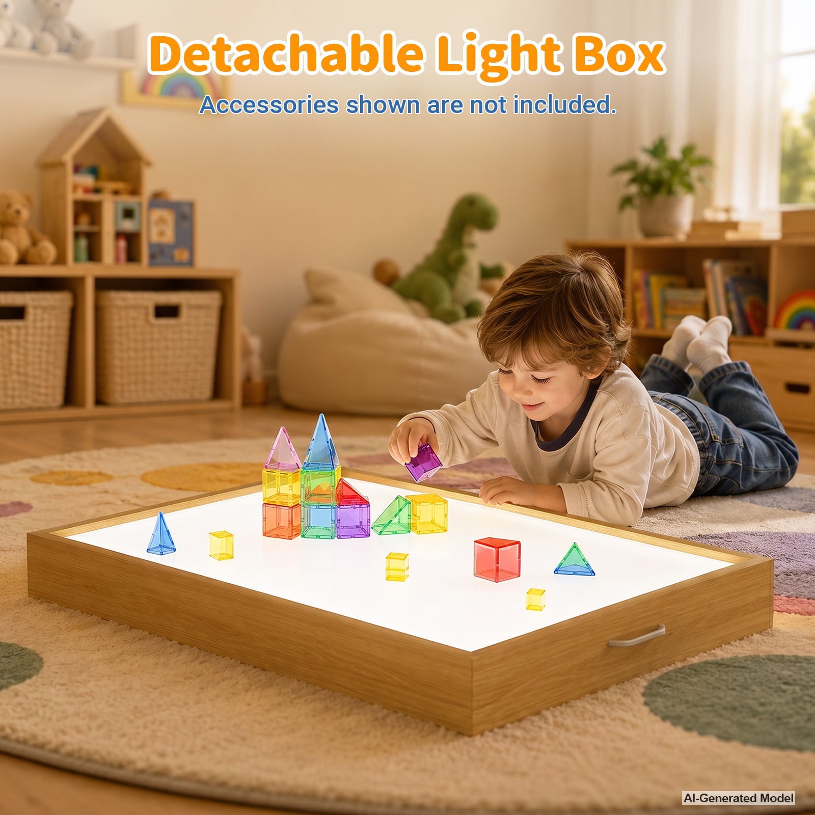Advwin 5-in-1 Light Table for Kids w/ Reversible Tabletop