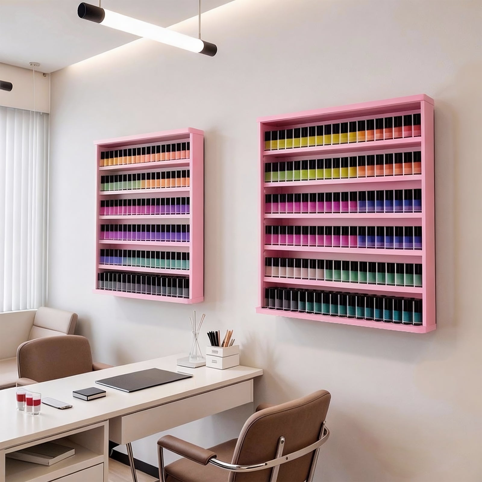 Advwin Double Wall Mount Nail Polish Organizer