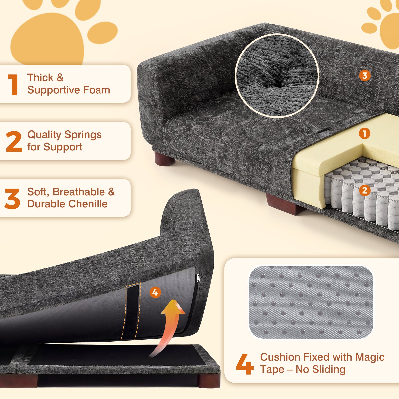 Advwin Dog Couch Sofa for Large & Extra Large Dogs