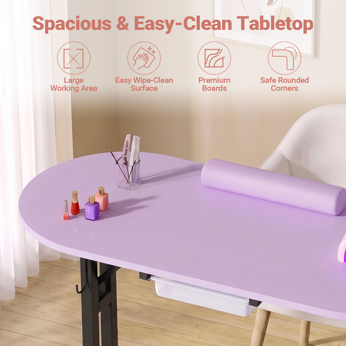 Advwin Portable Manicure Desk for Home & Travel