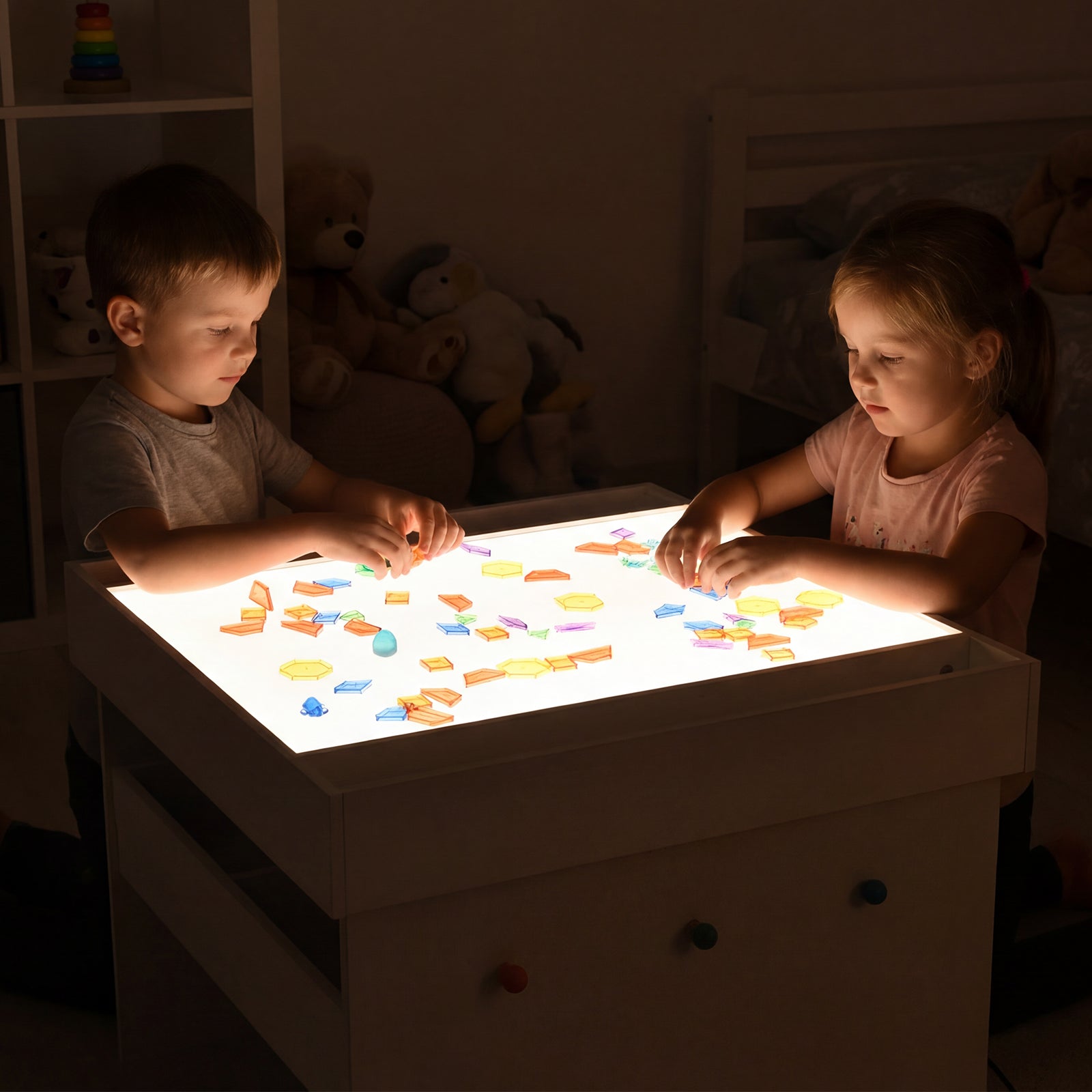 Advwin LED Sensory Activity Table with Storage