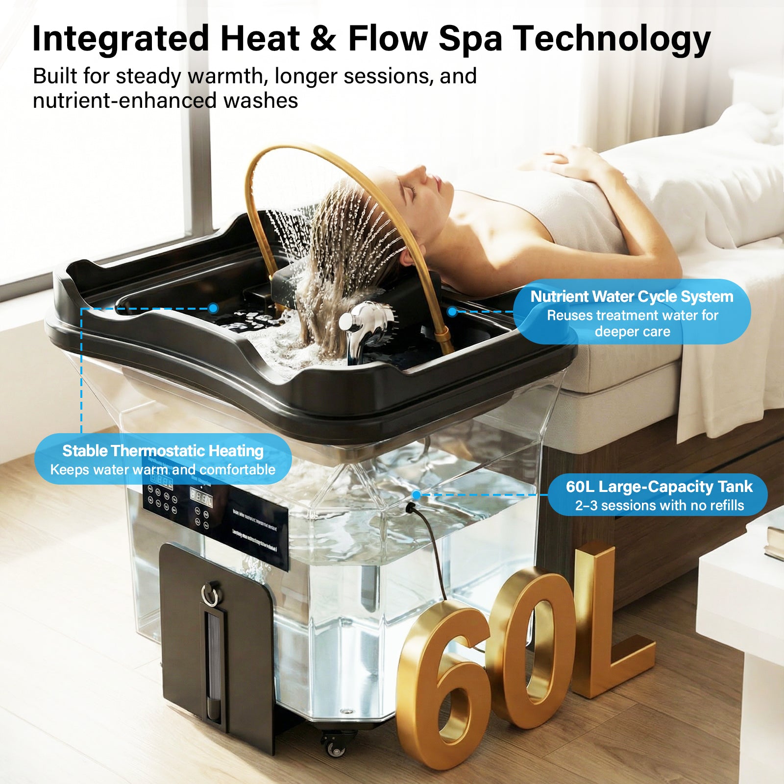 Advwin Thermostatic Head Spa Equipment