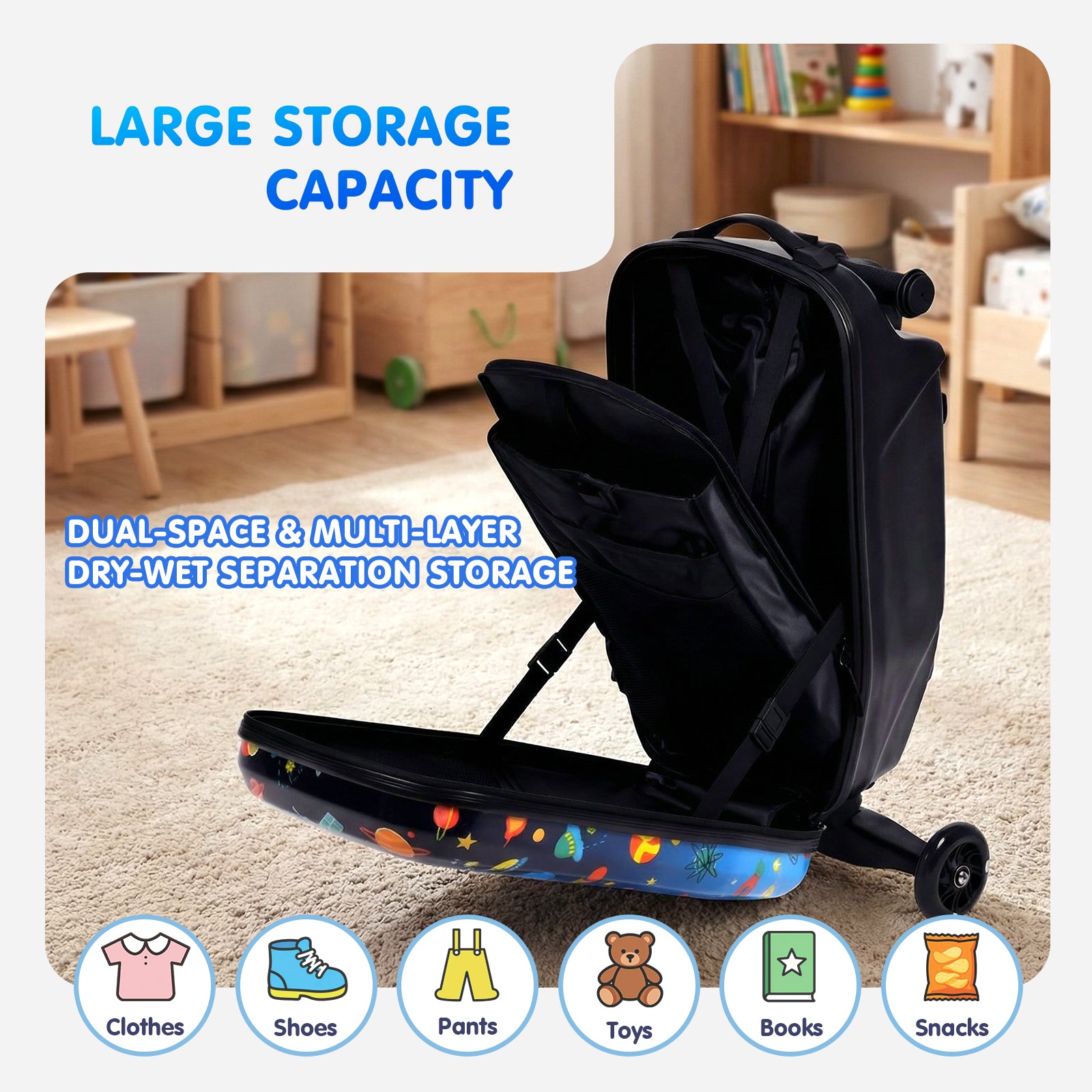 Advwin Kids 4-in-1 Detachable Scooter Suitcase