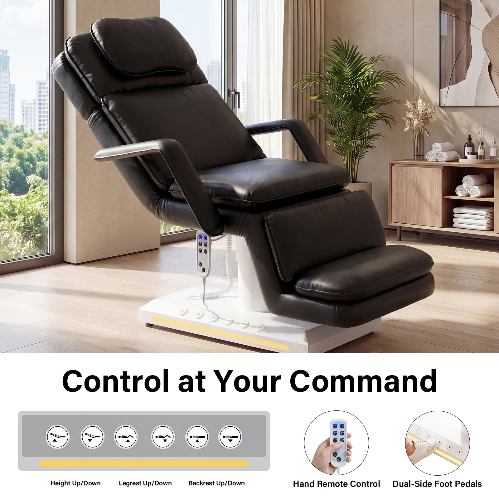 Advwin 3 Motor Electric Massage Table w/Stool