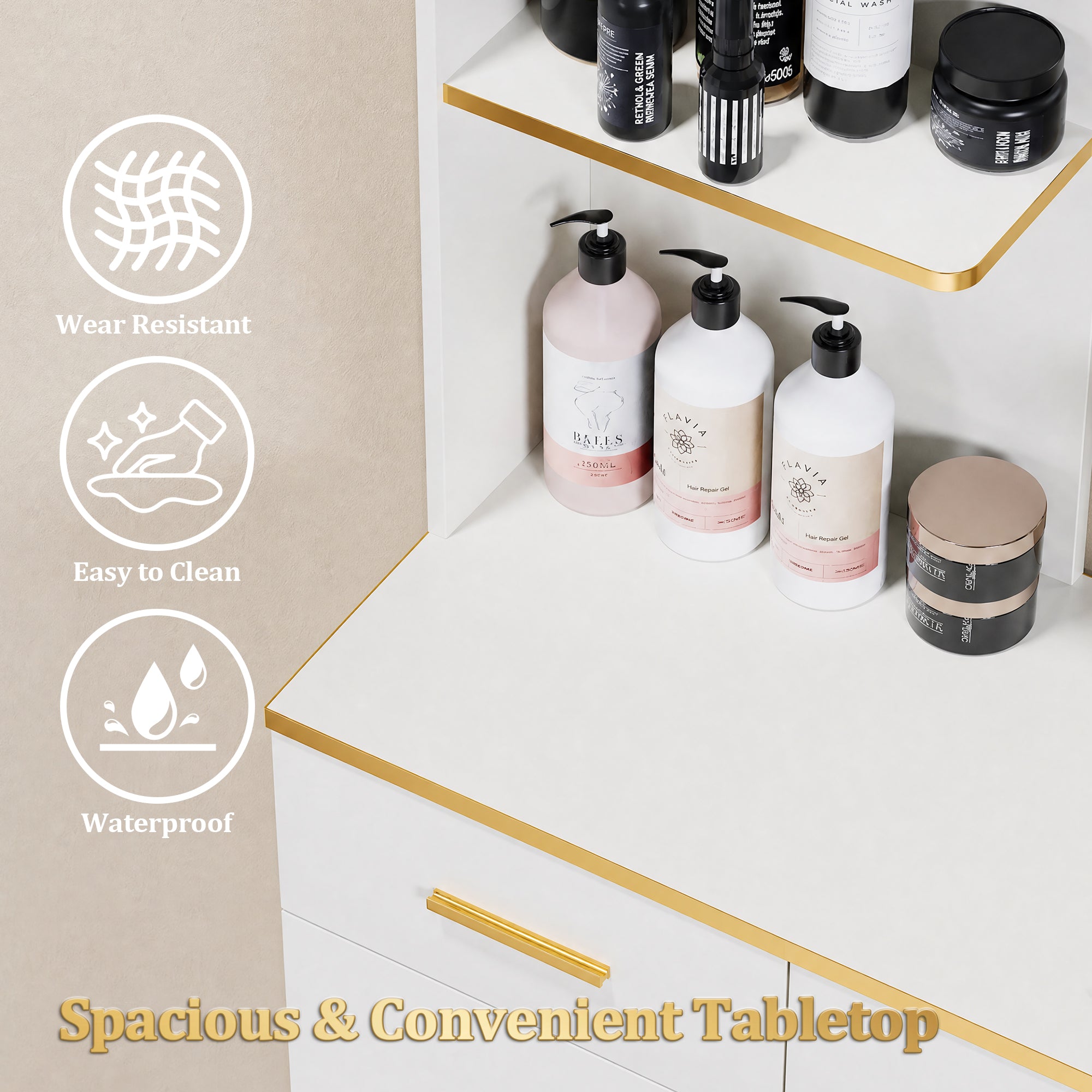 Advwin Professional Hair Salon Station w/Storage