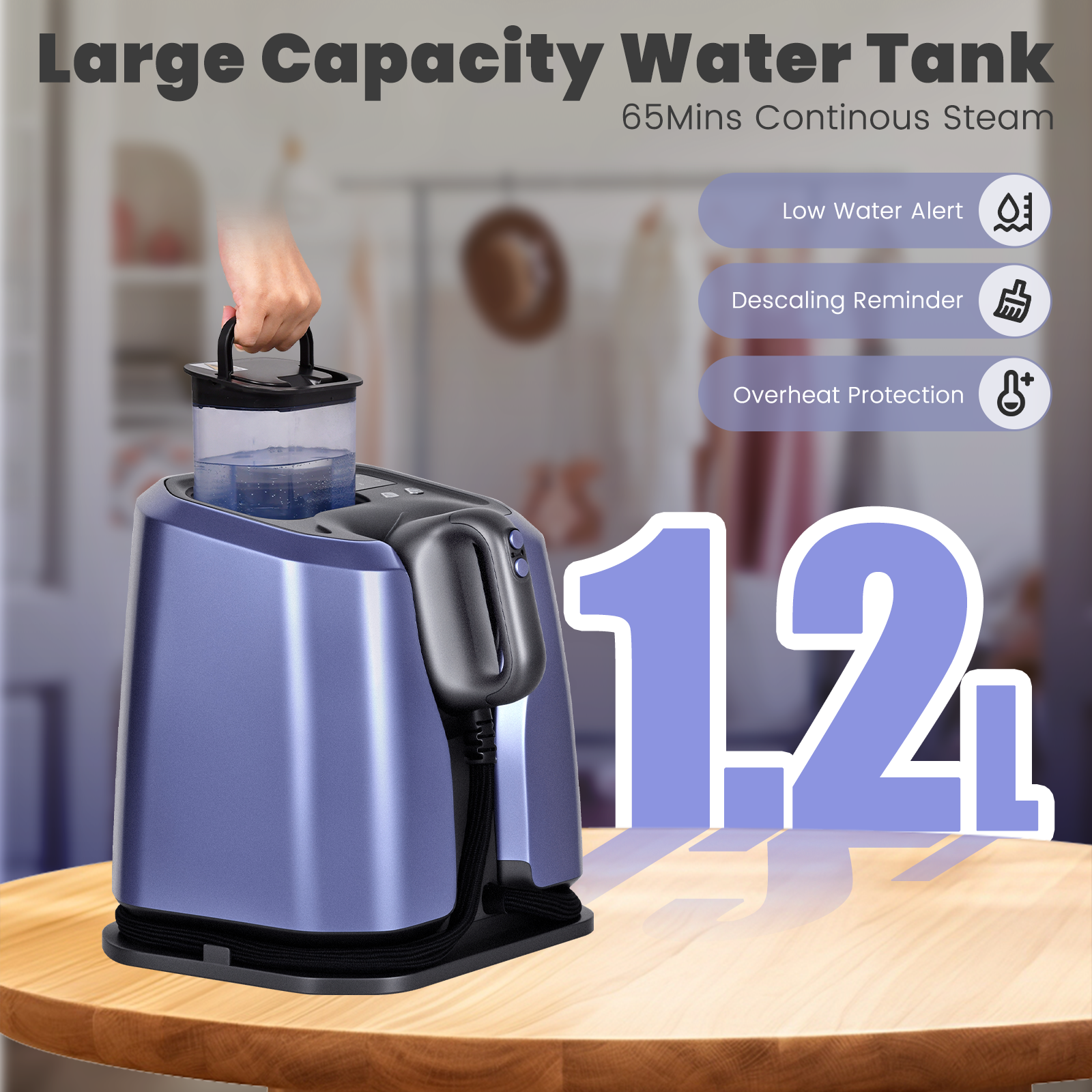 Advwin 2200W Dual Heating Steam Iron for Clothes