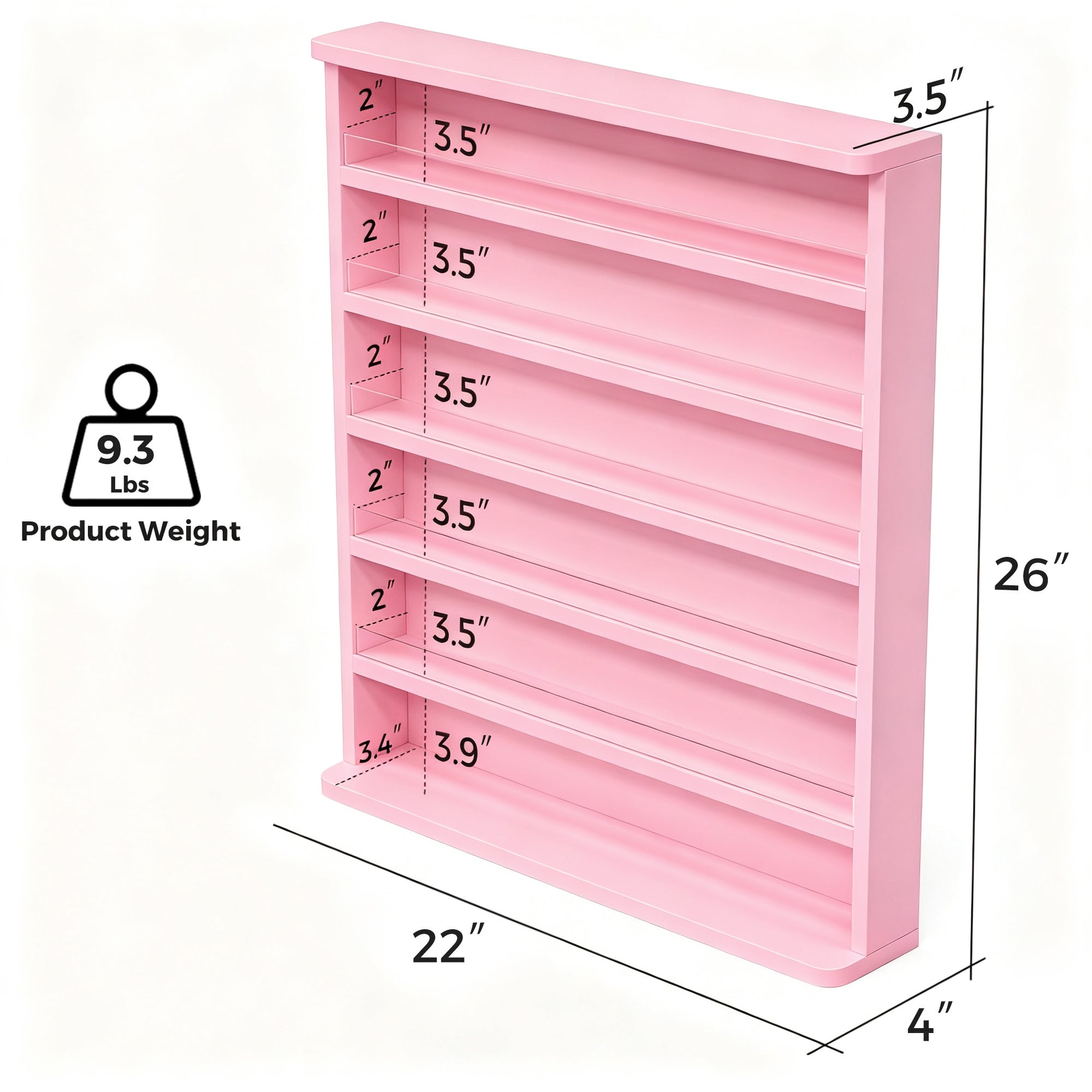 Advwin Wall Mount Nail Polish Organizer
