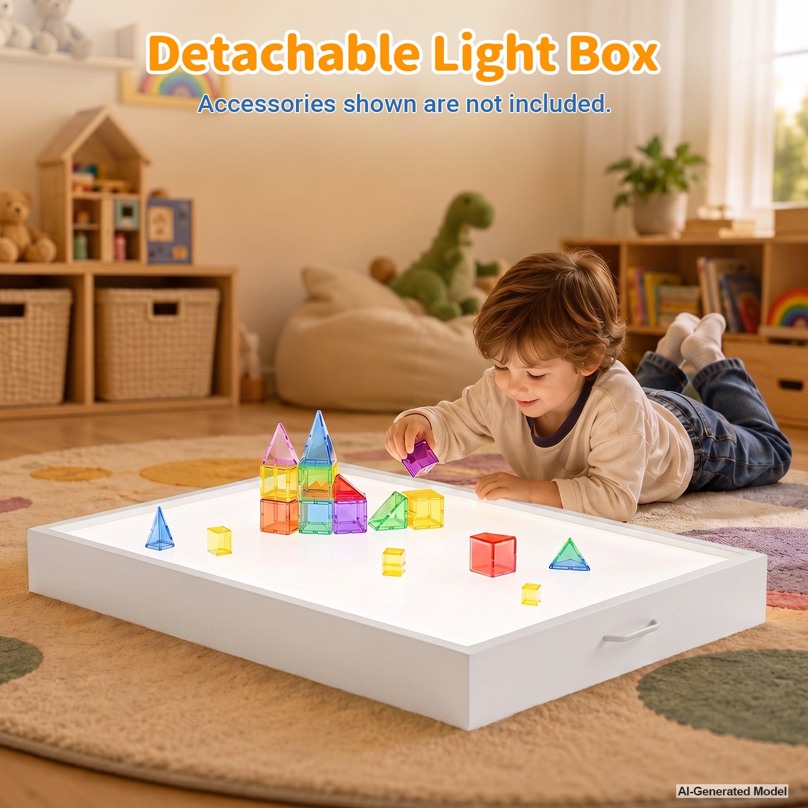 Advwin 5-in-1 Light Table for Kids w/ Reversible Tabletop