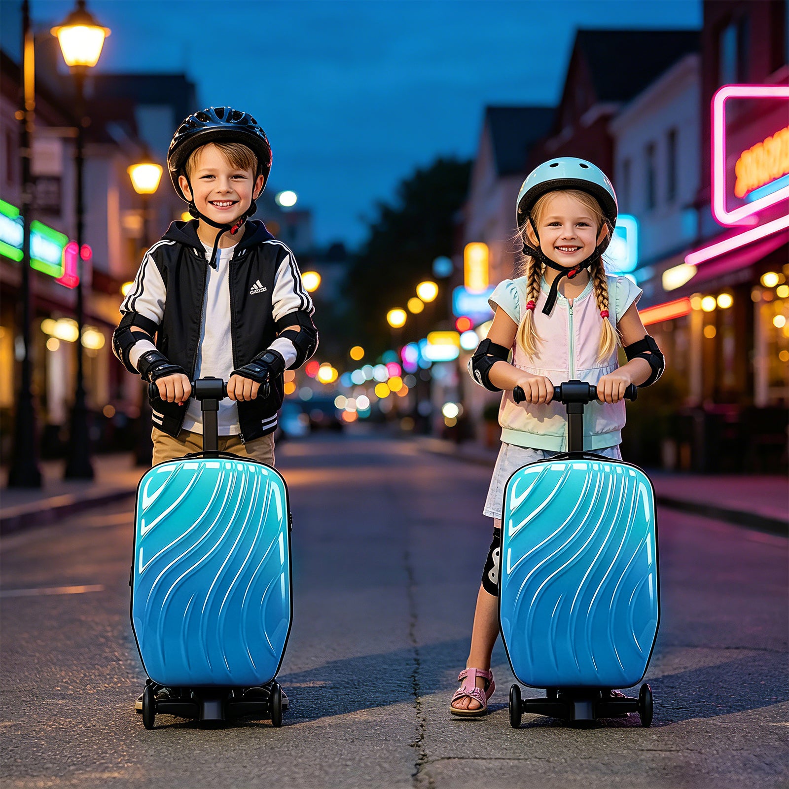 Advwin 4-in-1 Detachable Ride-On Suitcase for Kids