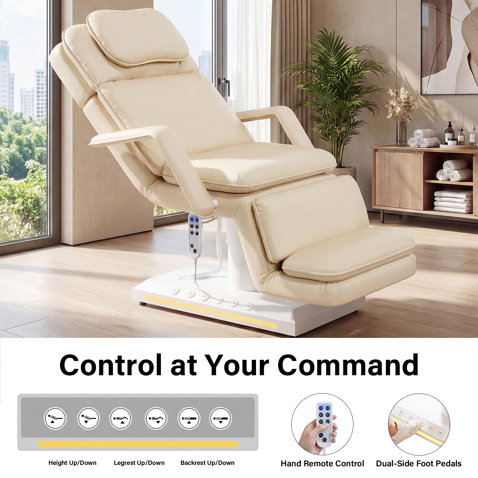 Advwin 3 Motor Electric Massage Table w/Stool