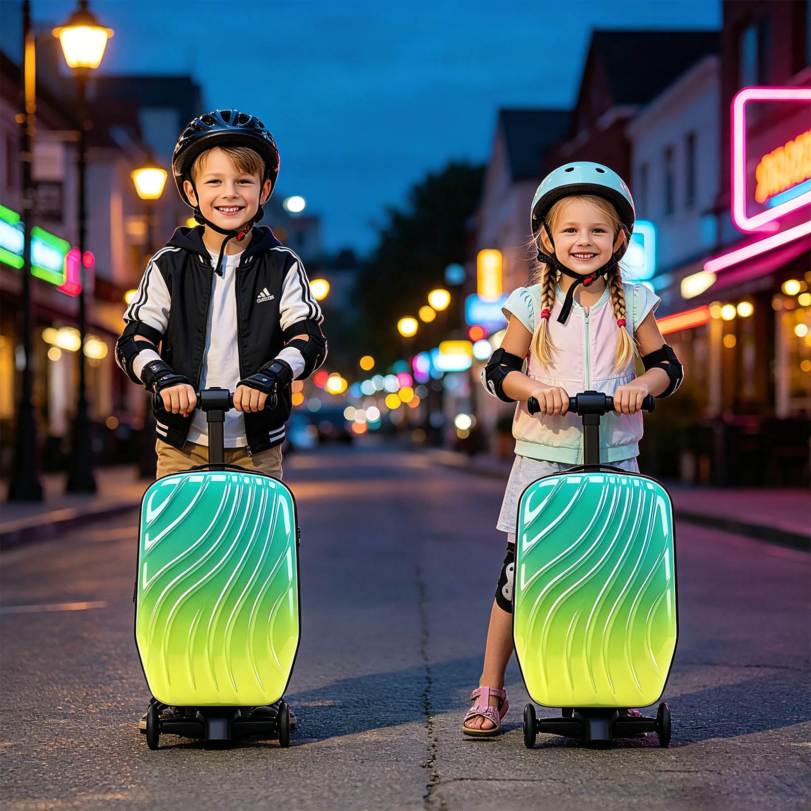Advwin 4-in-1 Detachable Ride-On Suitcase for Kids