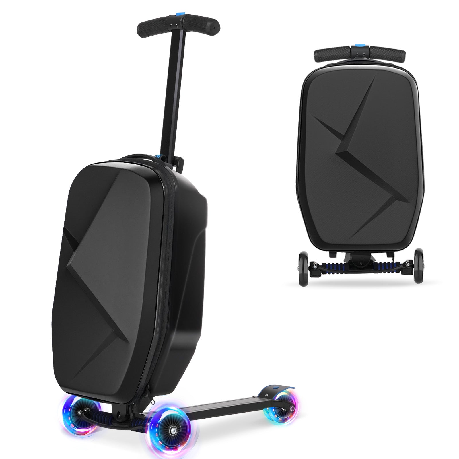 Advwin Foldable Hardshell Scooter Suitcase Black