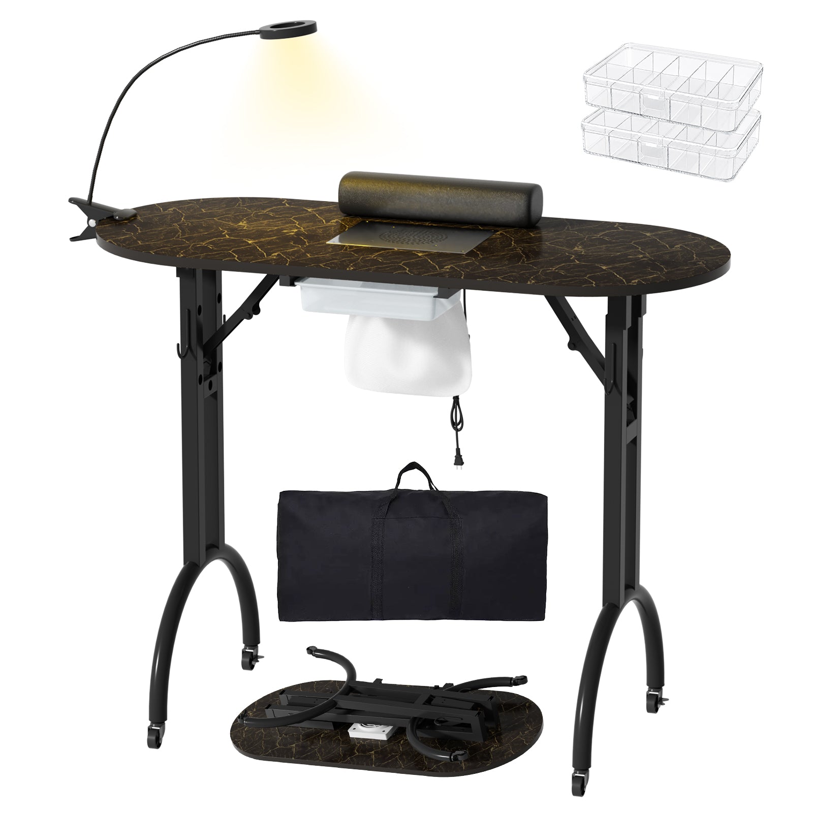 Advwin Portable Manicure Desk for Home & Travel