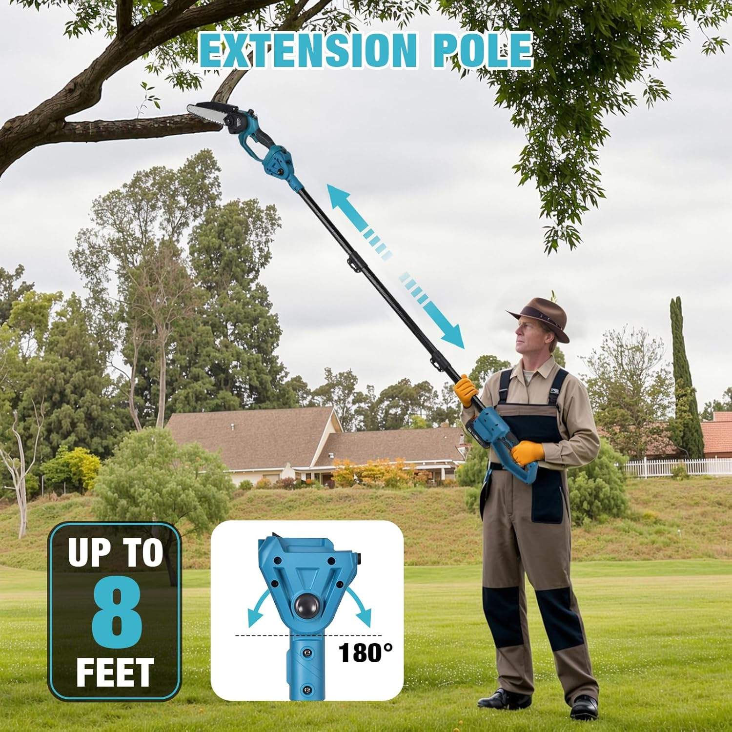 Advwin 2-in-1 Electric Pole Saw