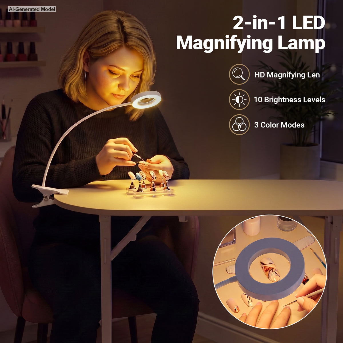 Advwin Portable Manicure Desk for Home & Travel