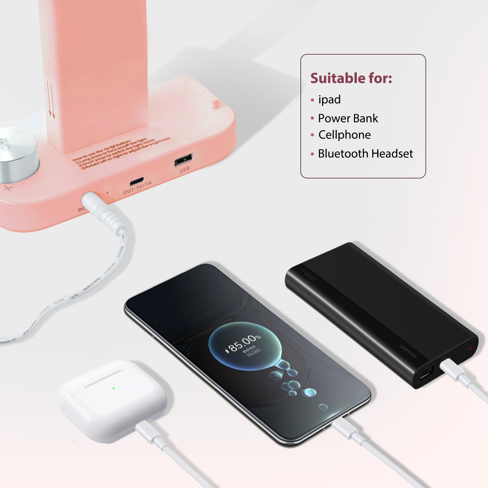 Advwin Nail Lamp Foldable with USB Ports