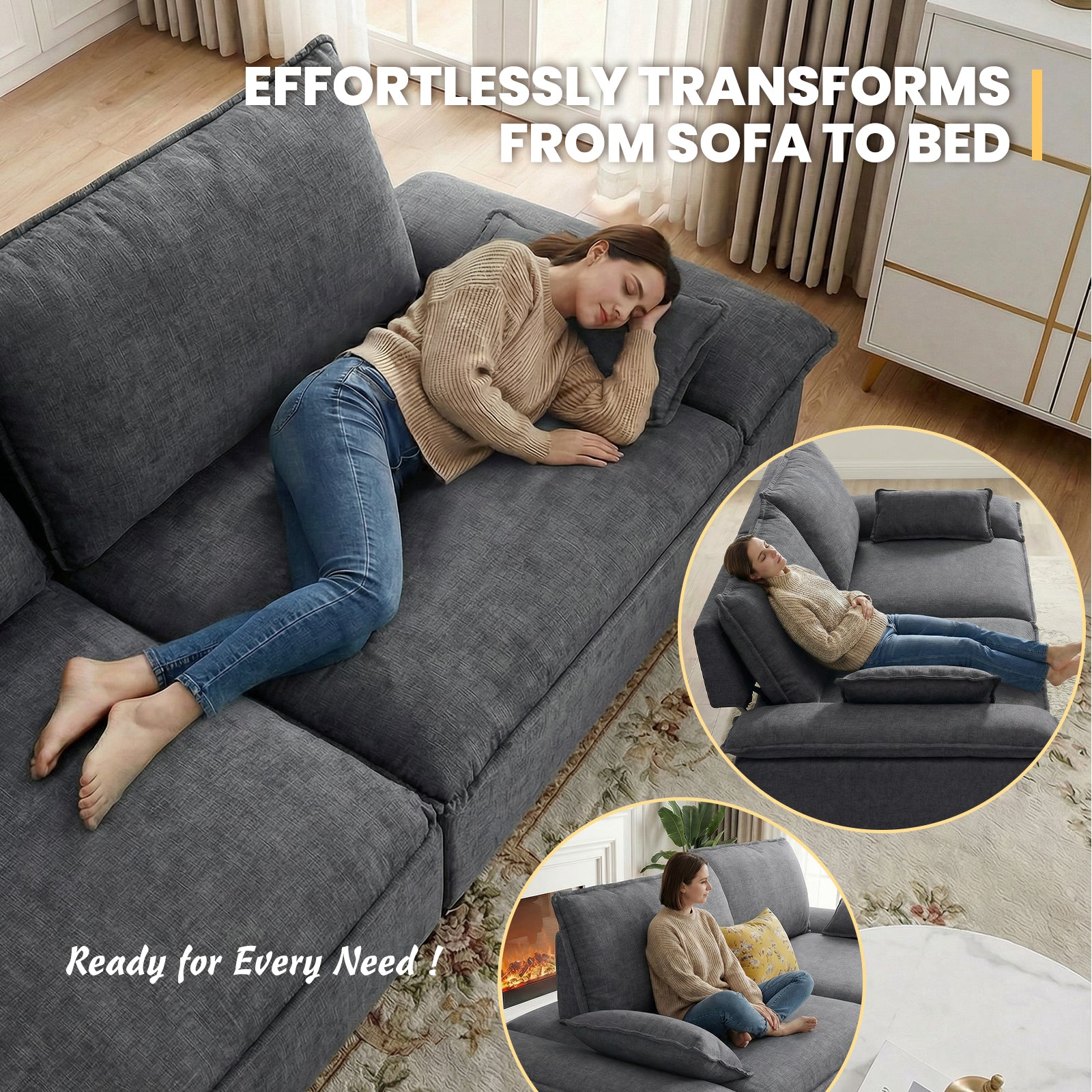 Advwin 114” Oversized Sailboat Cloud Couch