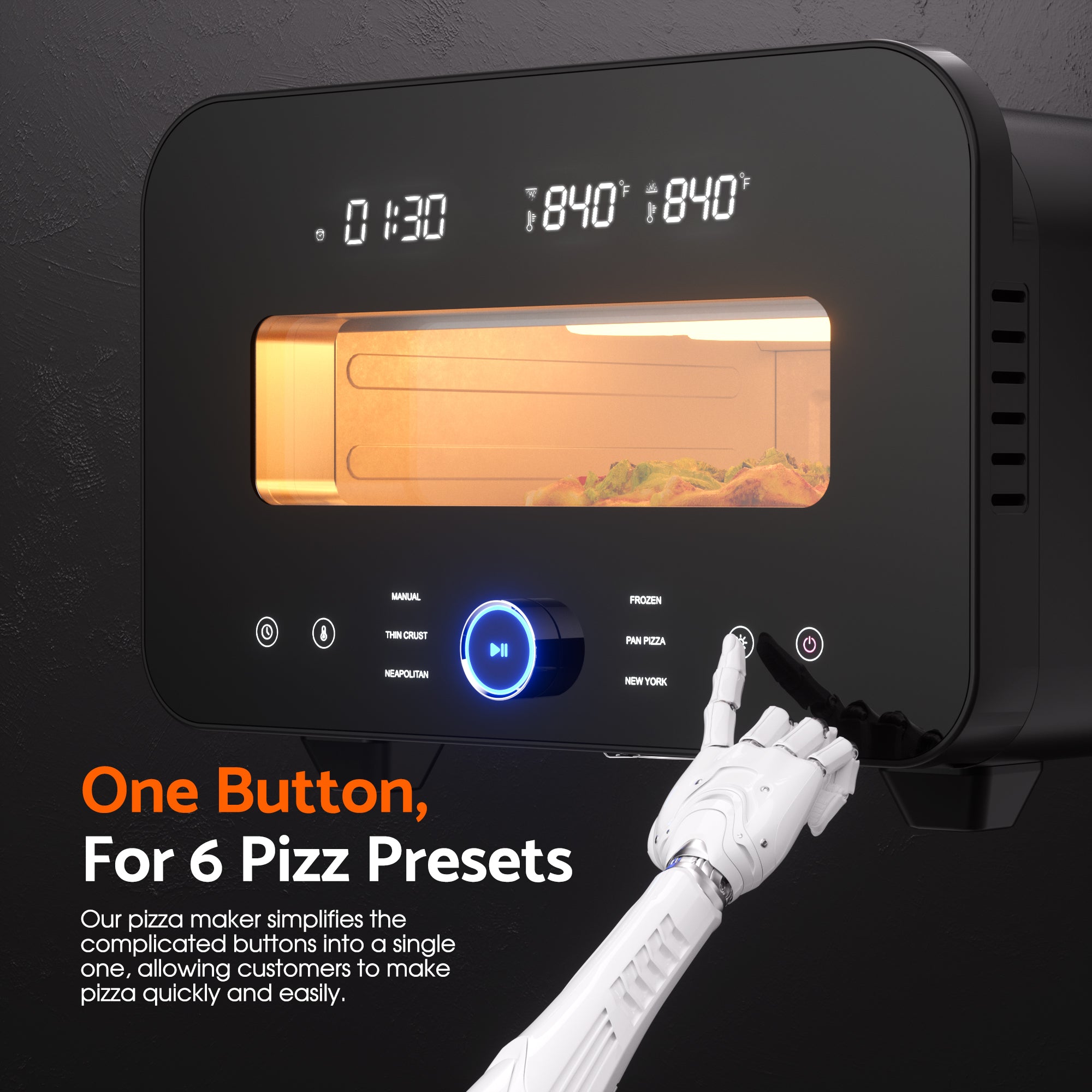 Edvwin Electric Countertop Pizza Oven 1700W