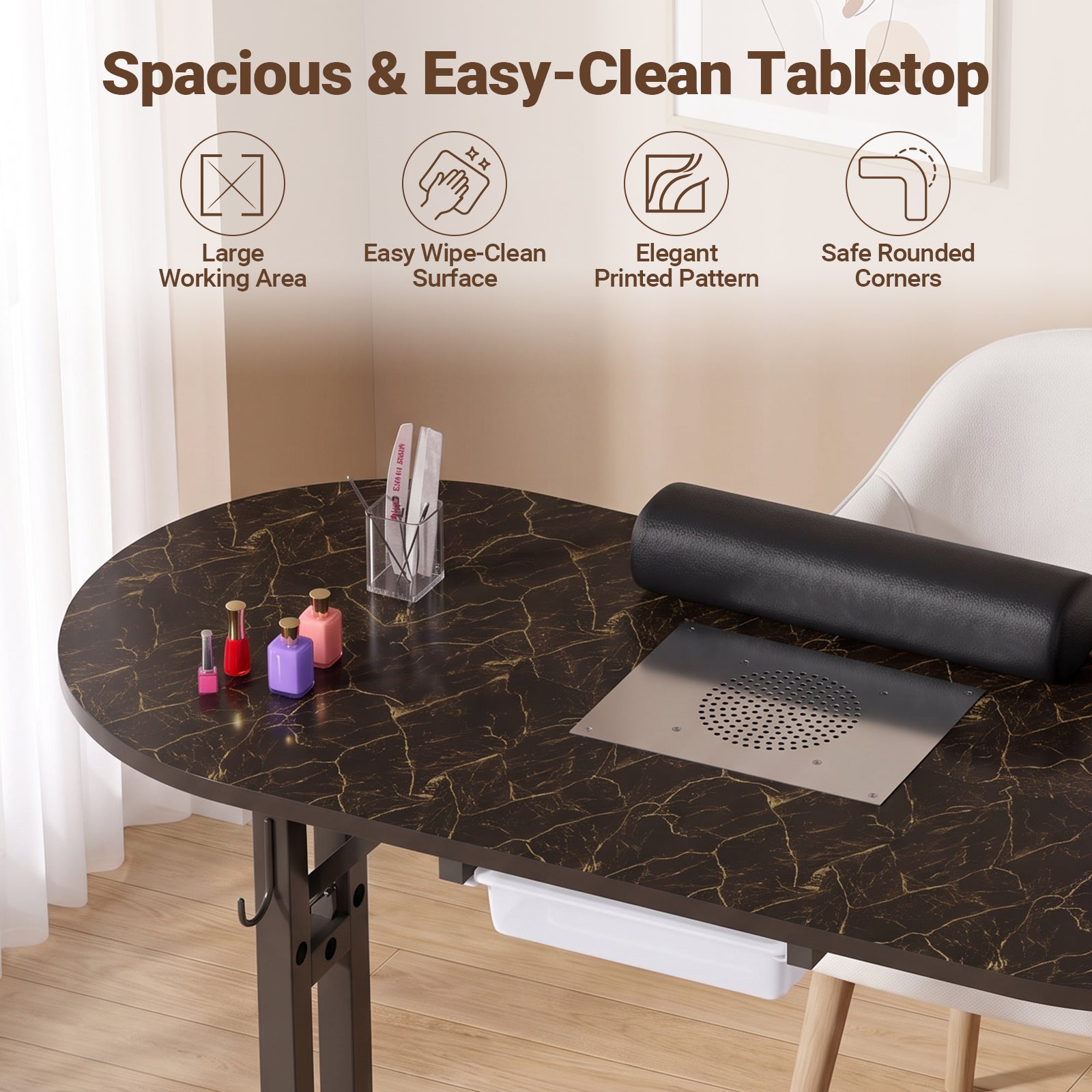 Advwin Portable Manicure Desk for Home & Travel