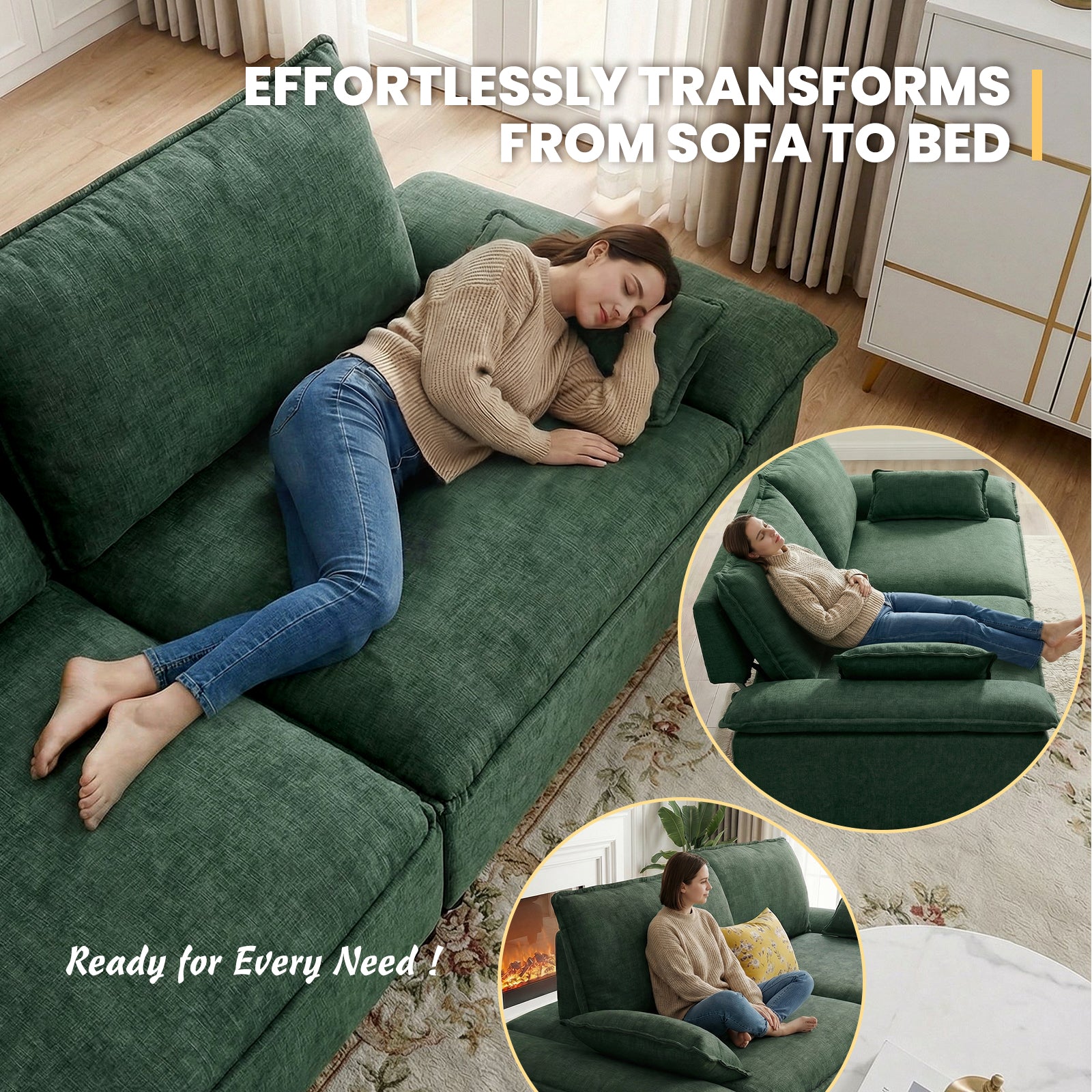 Advwin 114” Oversized Sailboat Cloud Couch