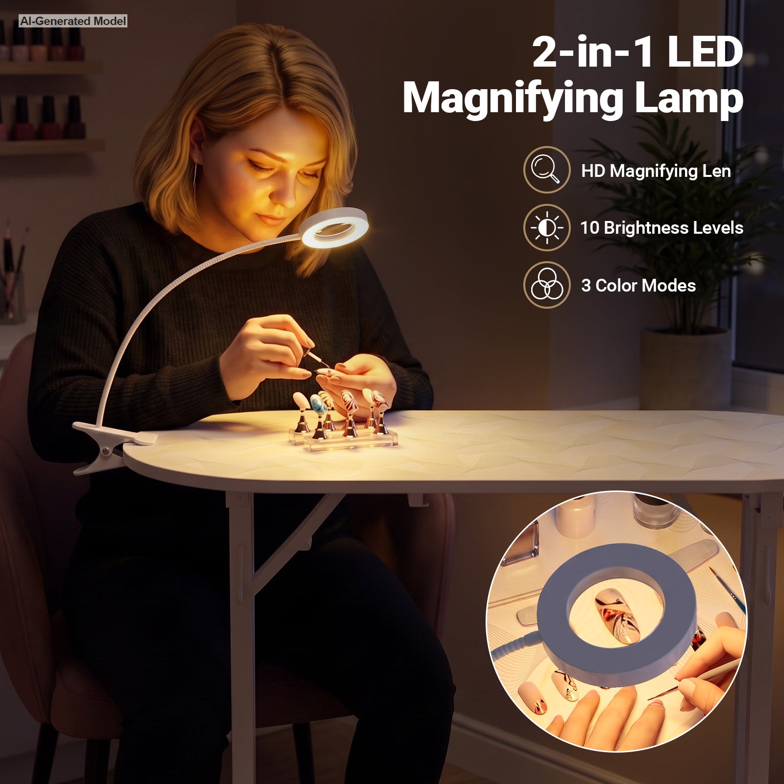 Advwin Portable Manicure Desk for Home & Travel