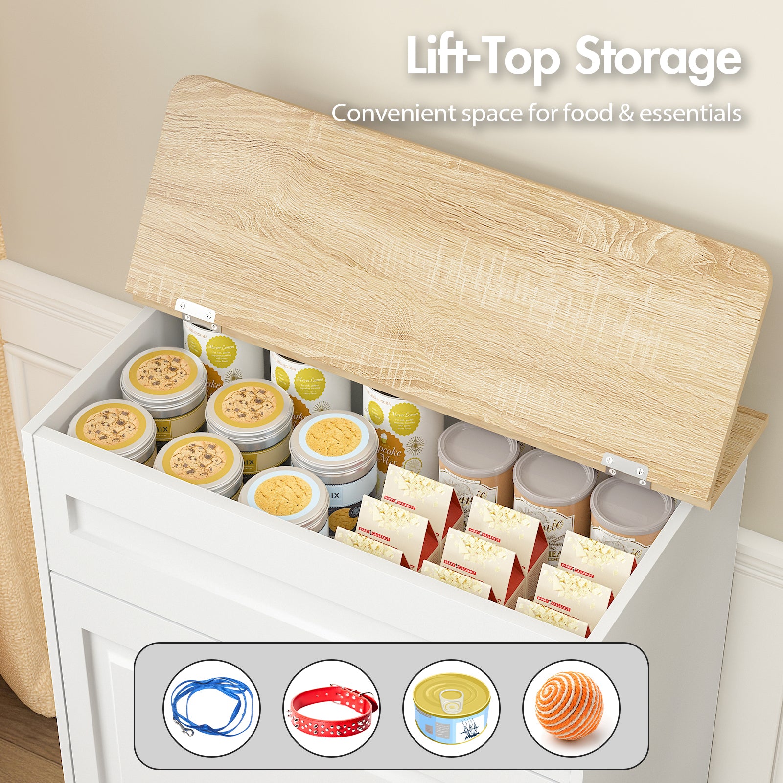 Advwin All-in-One Pet Feeding Cabinet