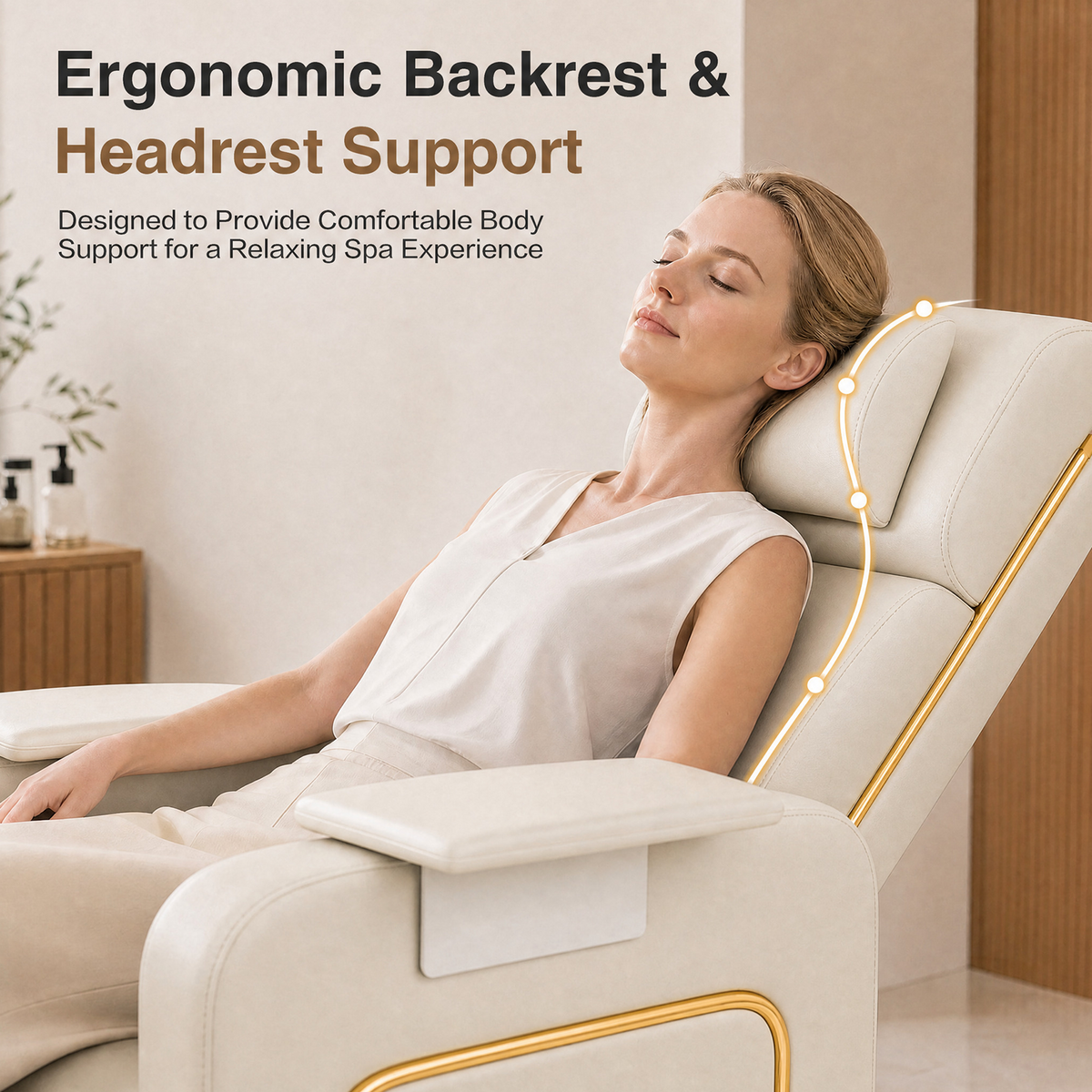 Advwin Electric Pedicure Chair w/ Adjustable Backrest