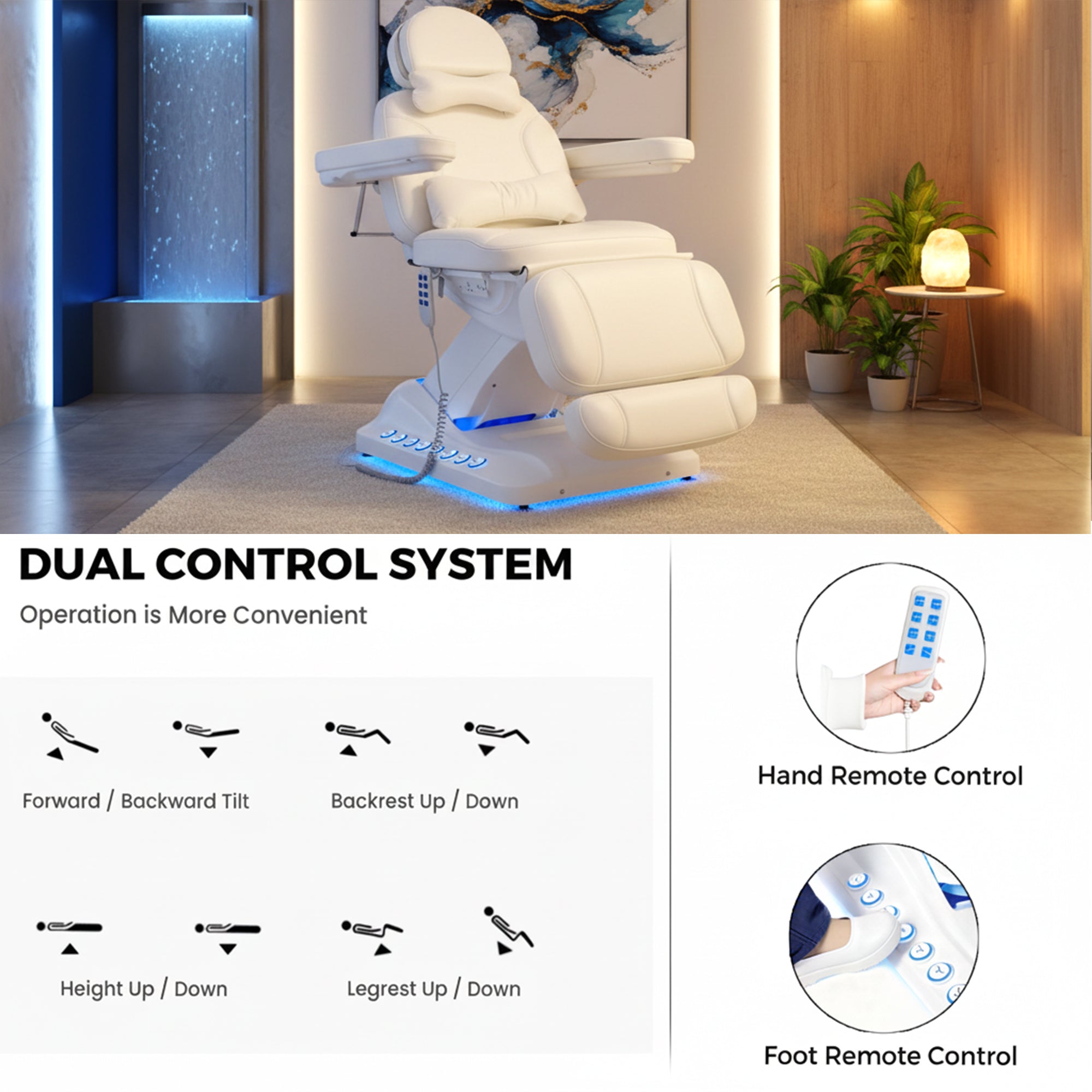 Advwin Massage Table with Built-in Charging Station