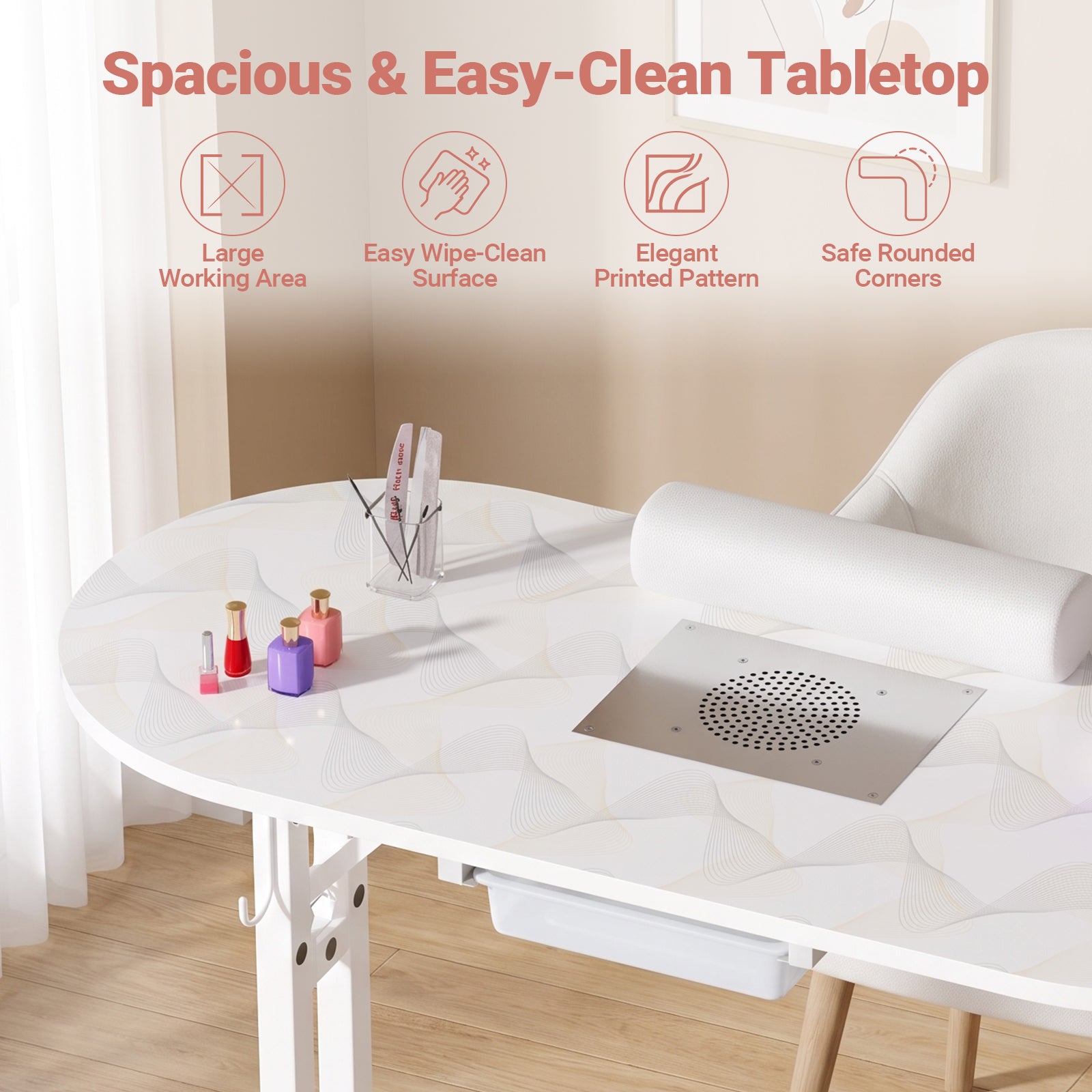 Advwin Portable Manicure Desk for Home & Travel