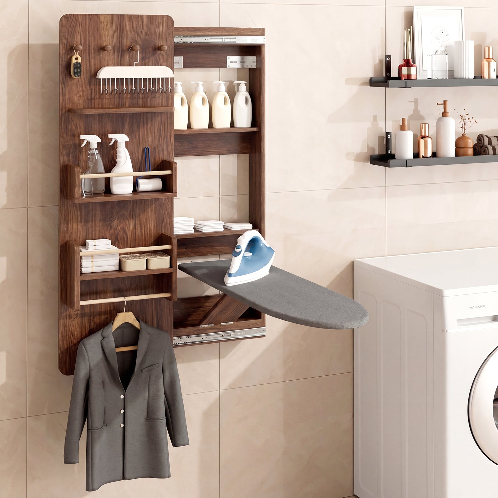 Advwin Wall Mounted Ironing Board Cabinet