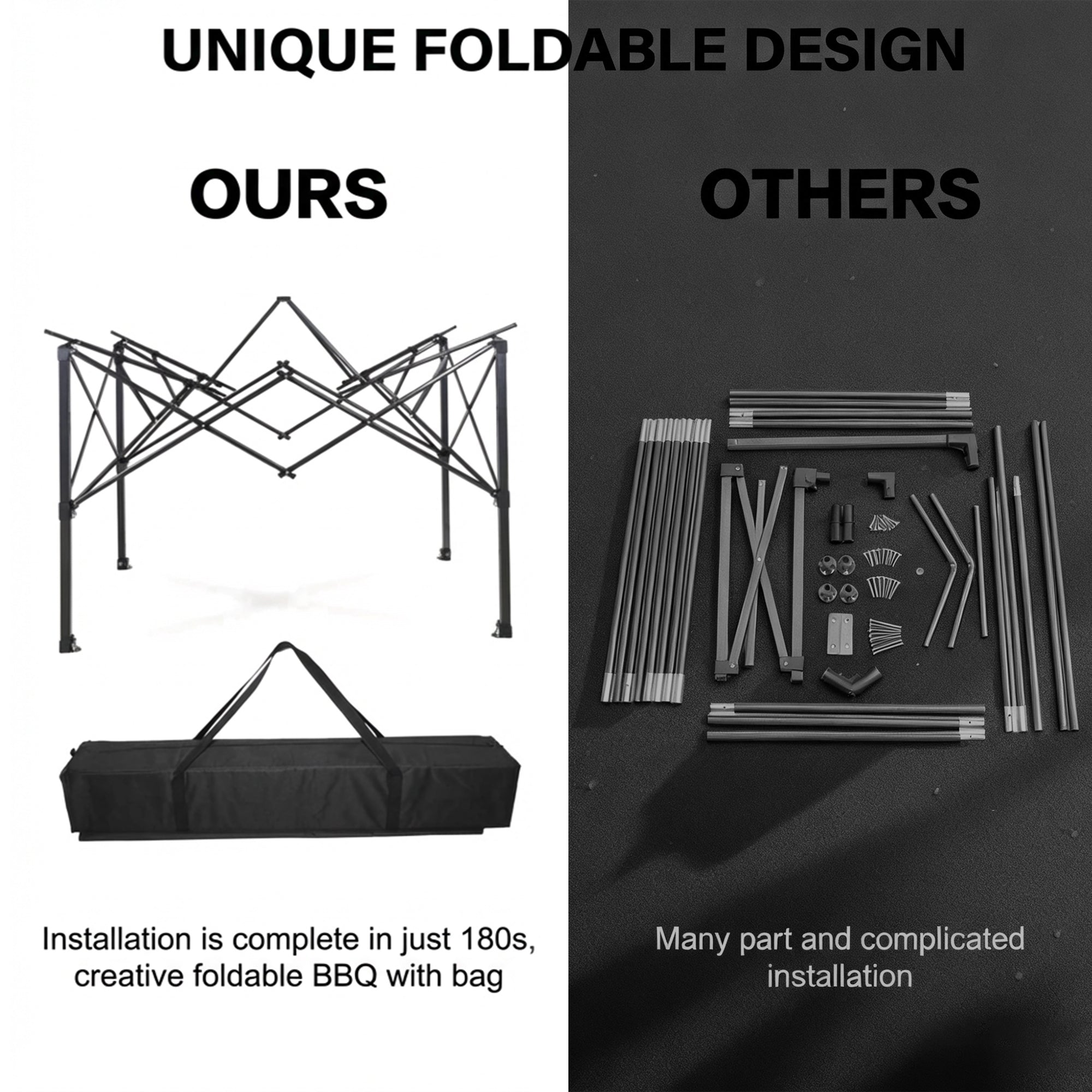 Advwin Grill Gazebo Pop Up Grill Canopy for BBQ