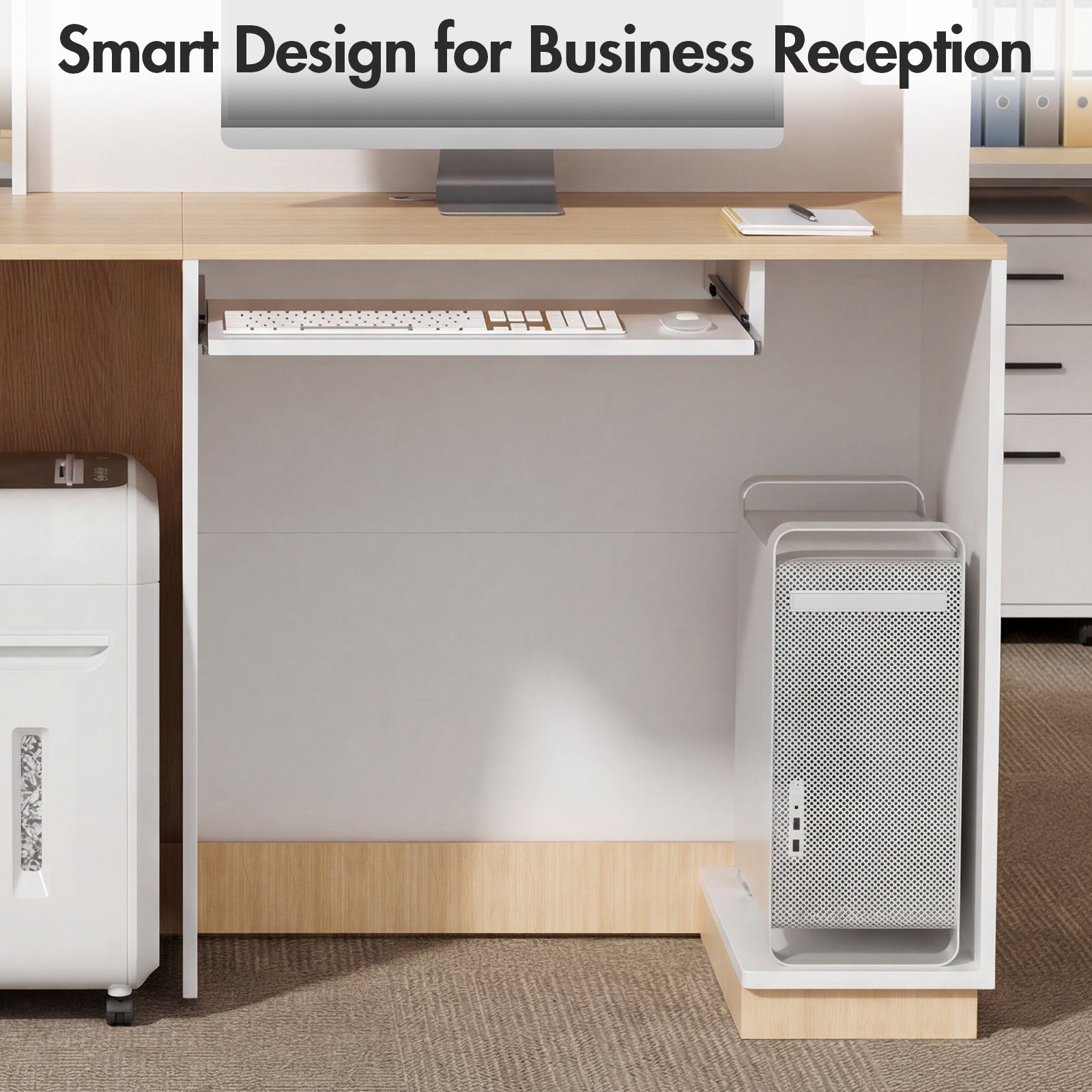 Advwin Modern Reception Desk with LED