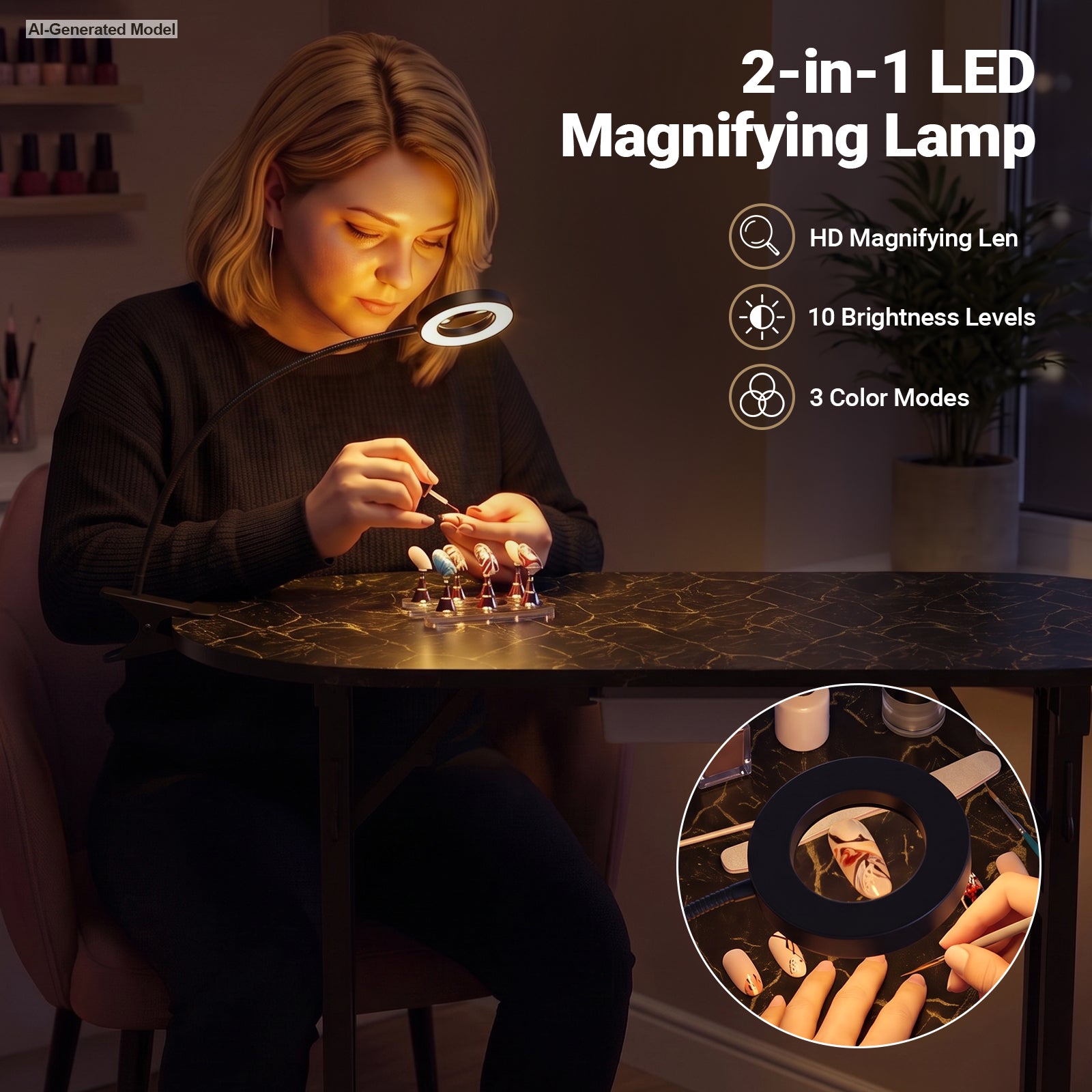 Advwin Portable Manicure Desk for Home & Travel