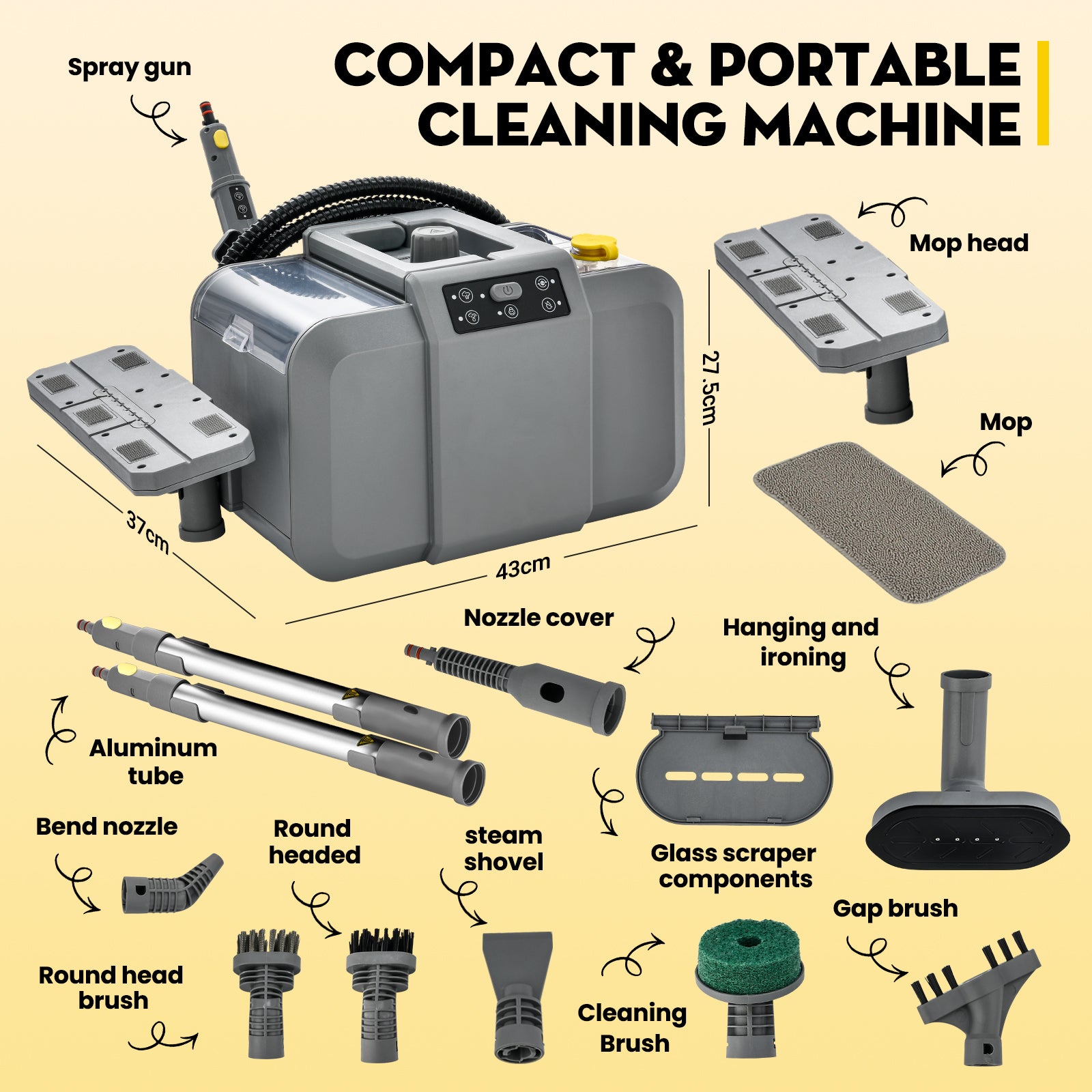 Advwin Steam Cleaner Chemical-Free High-Pressure