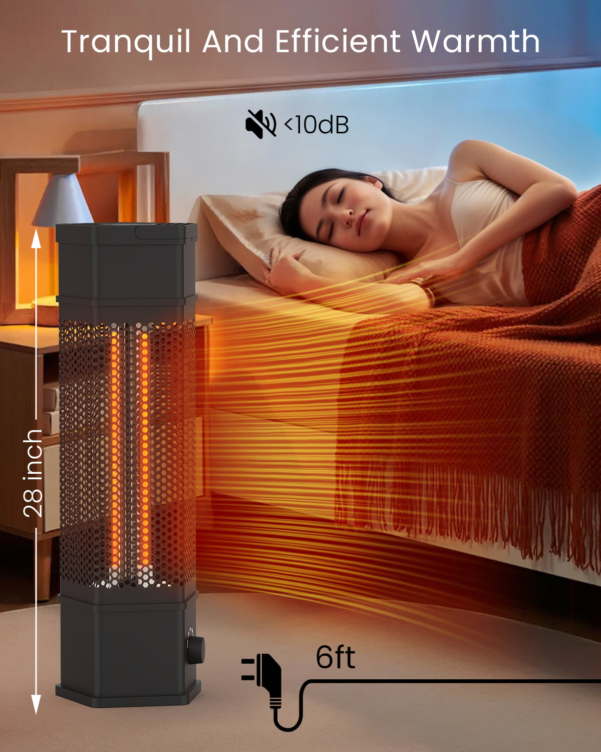 Advwin Electric Patio Heater 360°All-round Heating