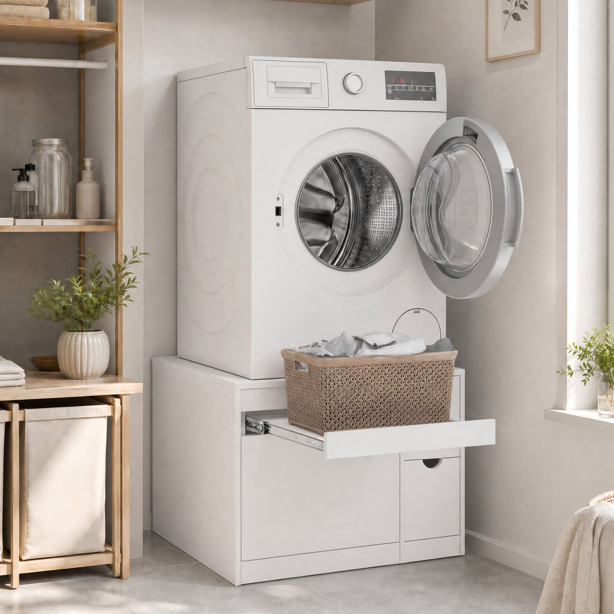Advwin Heavy Duty Wooden Laundry Stand