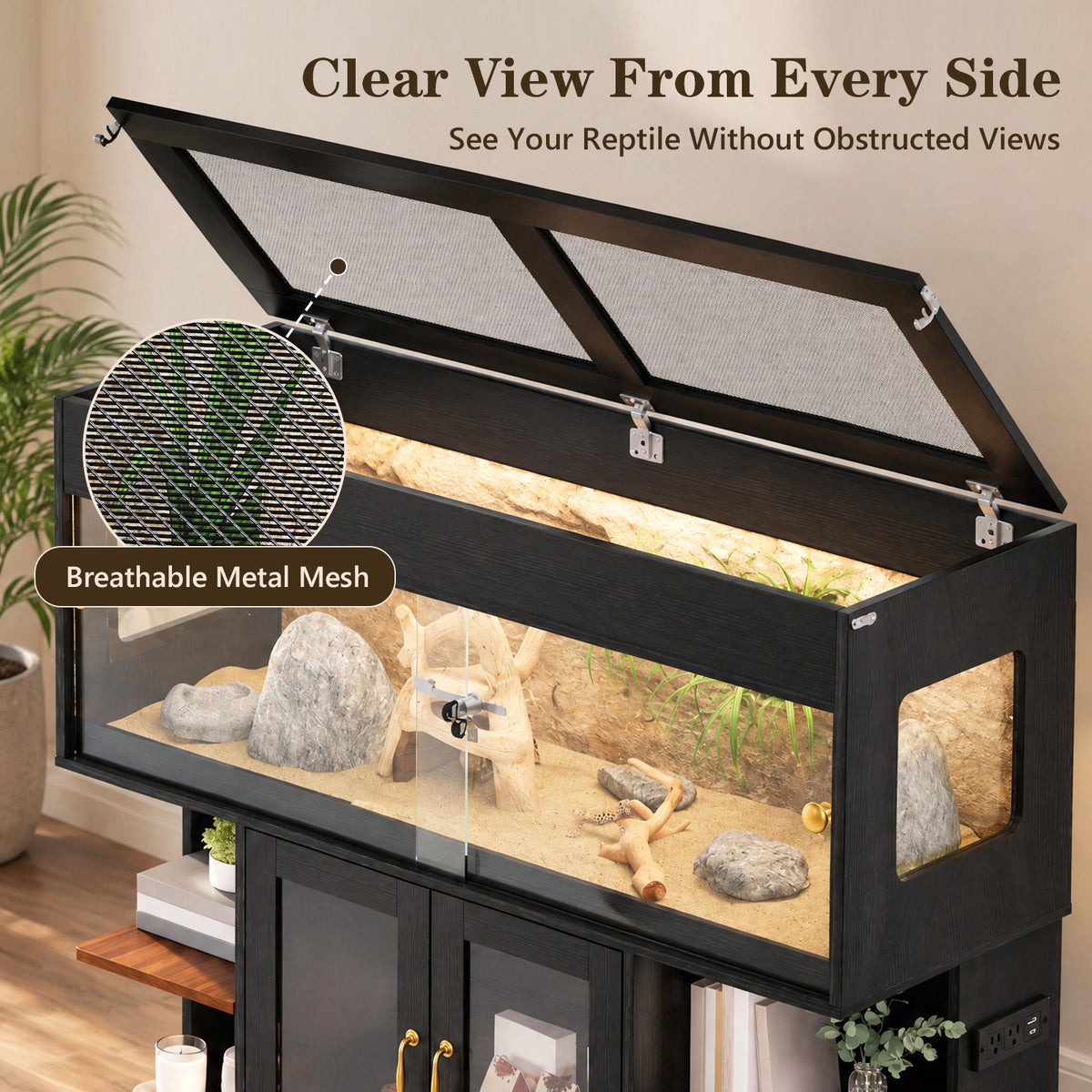 Advwin Reptile Terrarium Cabinet Tank with Stand