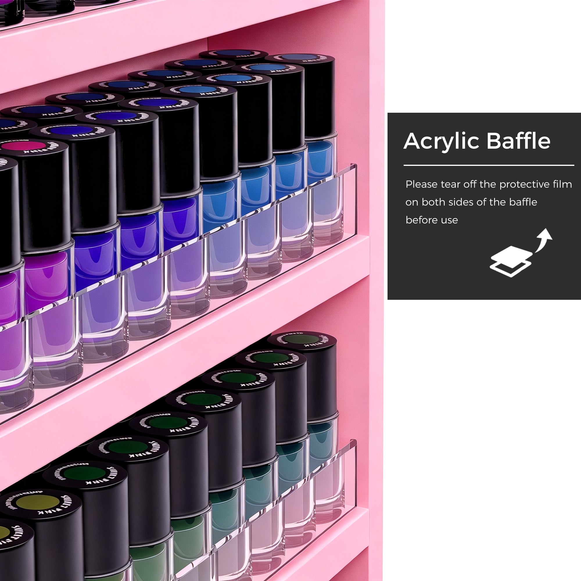 Advwin Wall Mount Nail Polish Organizer