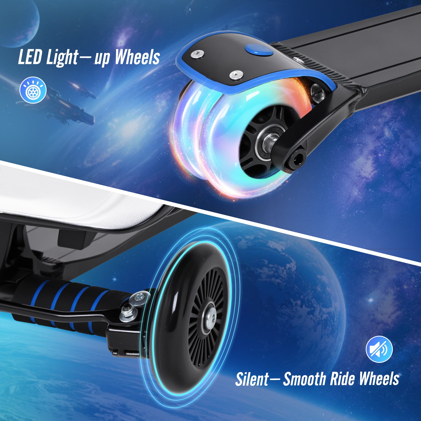 Advwin Foldable Carry On Scooter Suitcase for Kids