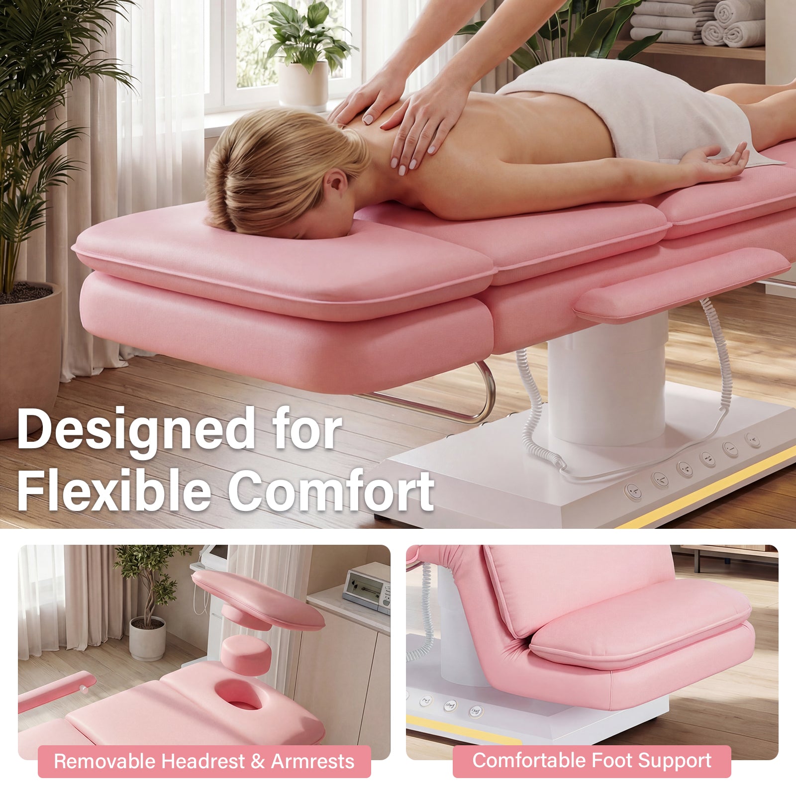 Advwin 3 Motor Electric Massage Table w/Stool