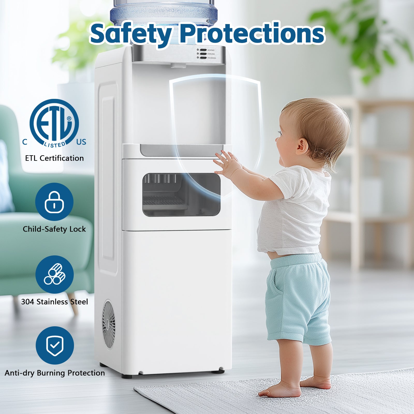 Advwin 3-in-1 Water Dispenser with Ice Maker