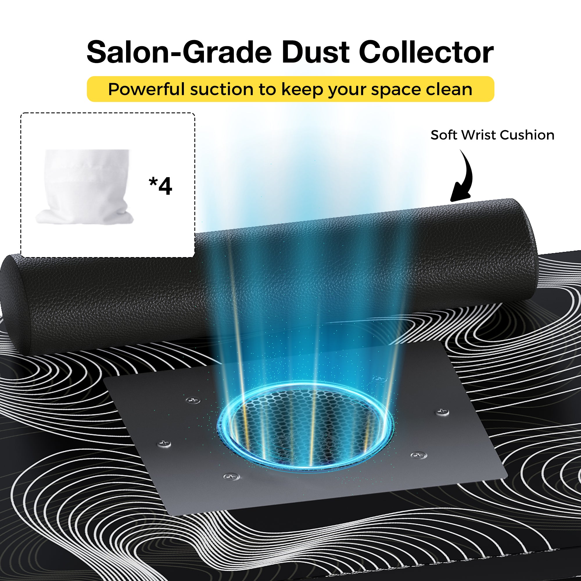Advwin Nail Table w/ Dust Collector Portable