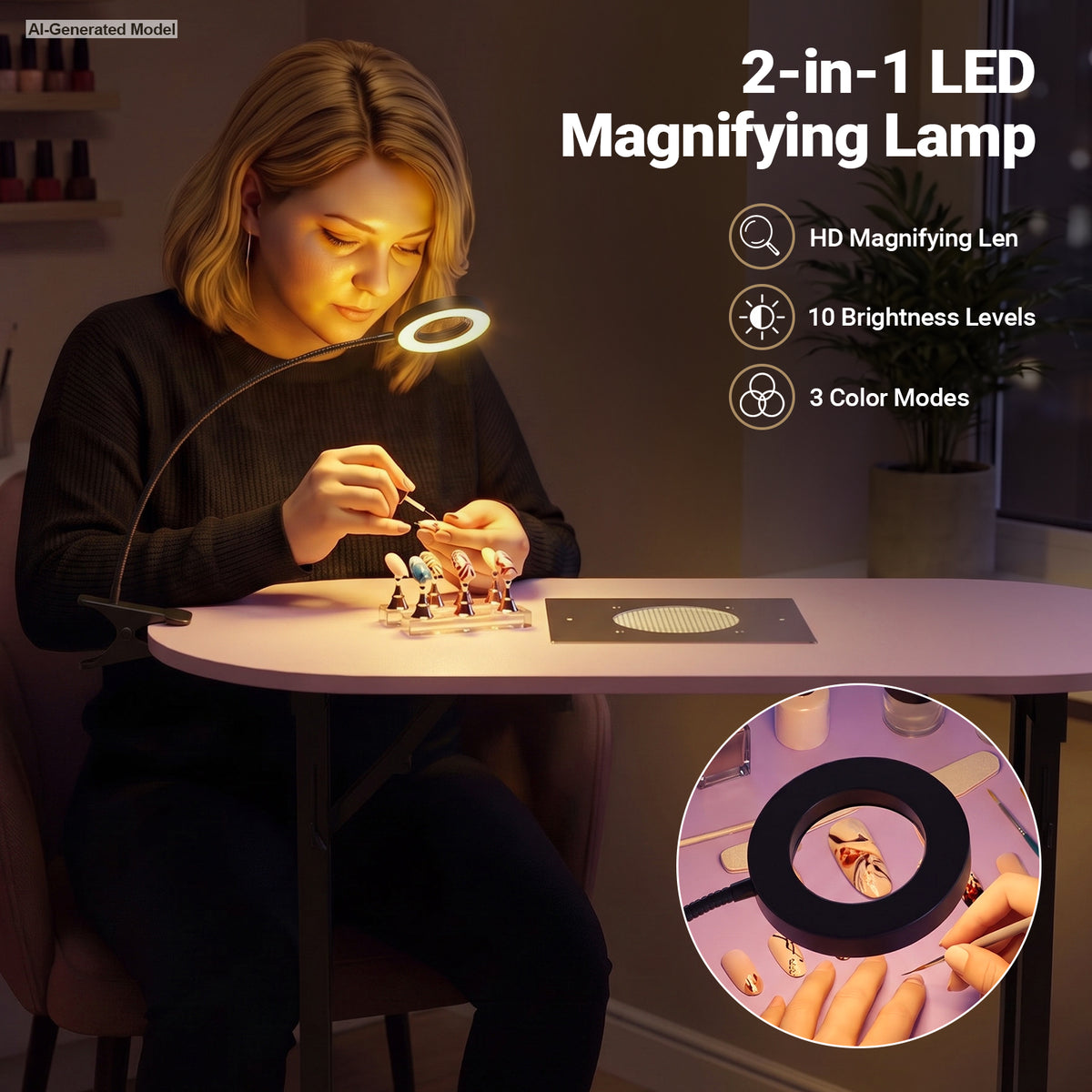 Advwin Portable Manicure Desk for Home & Travel