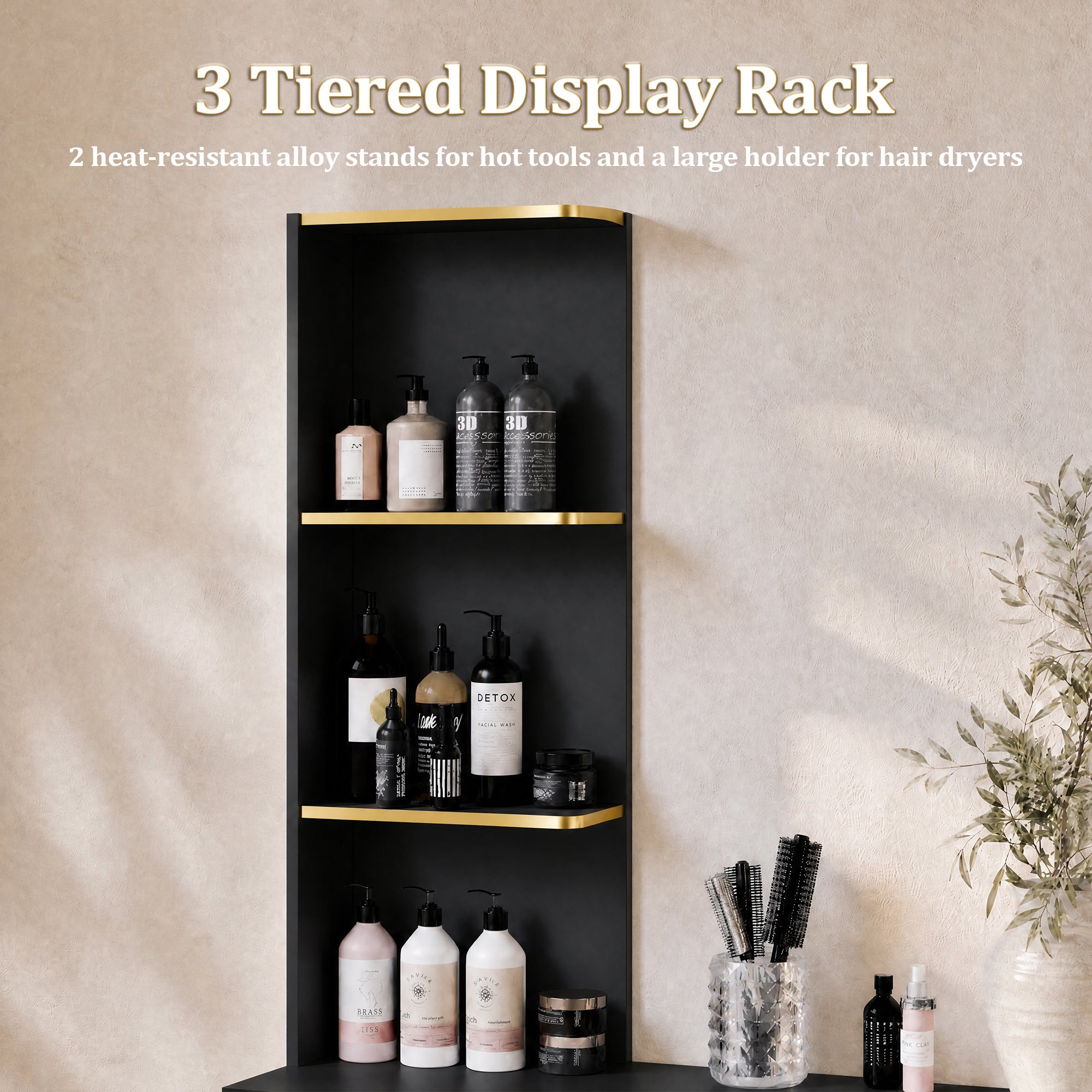 Advwin Professional Hair Salon Station w/Storage