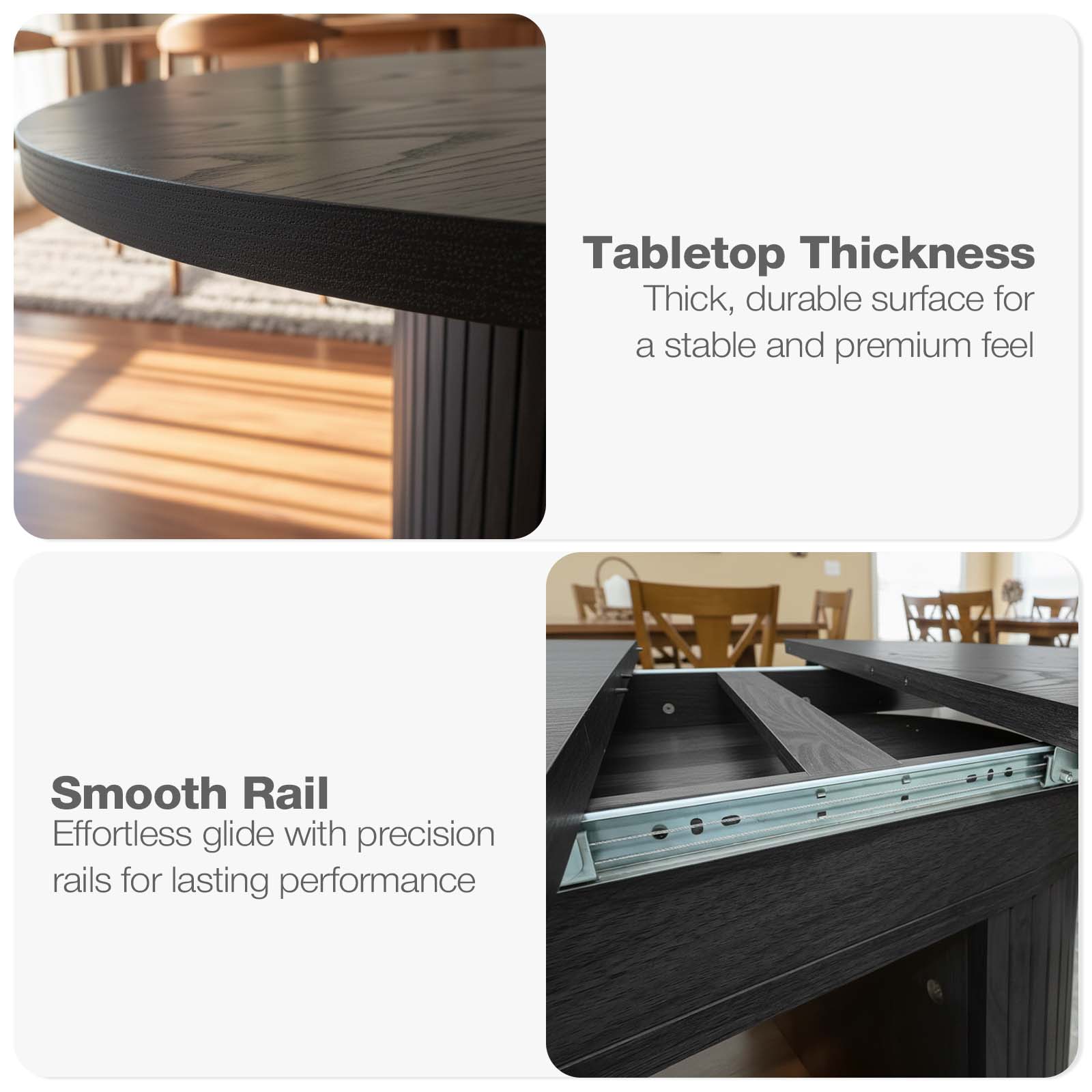 Advwin Extendable Round Dining Table